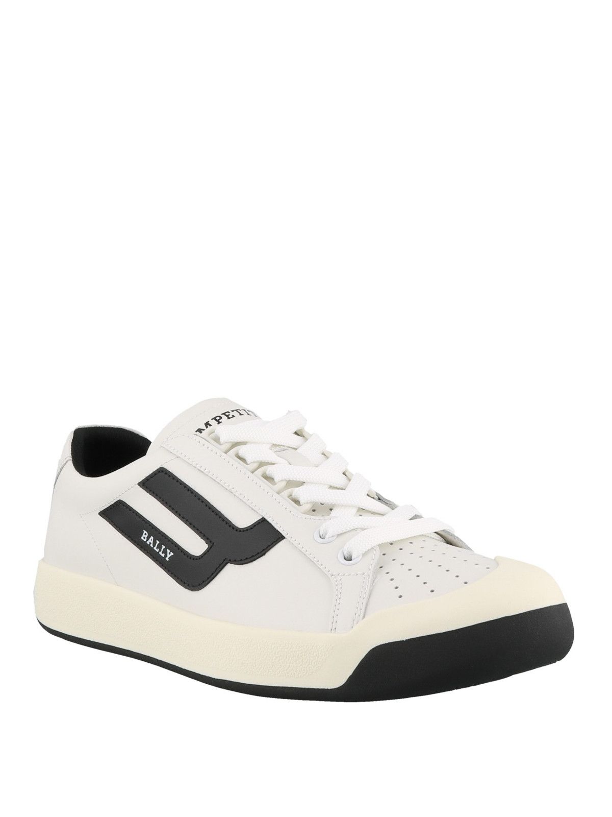 Bally o1y1224 Leather Low-Top Sneakers in White/Black Size US 6 / EU 39 - 1 Thumbnail
