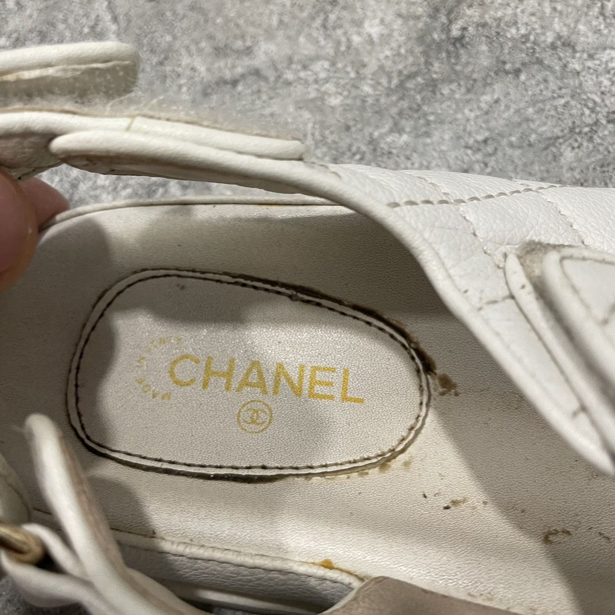 Vintage Chanel Dad Sandals slip on shoes old luxury flats mules Size US 10 / IT 40 - 6 Thumbnail
