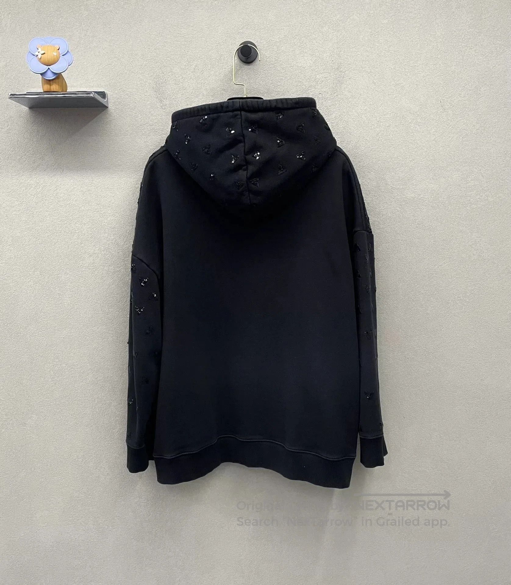 Valentino Valentino Black Sequin Embroidered Hoodie. Size XS / US 0-2 / IT 36-38 - 2 Thumbnail