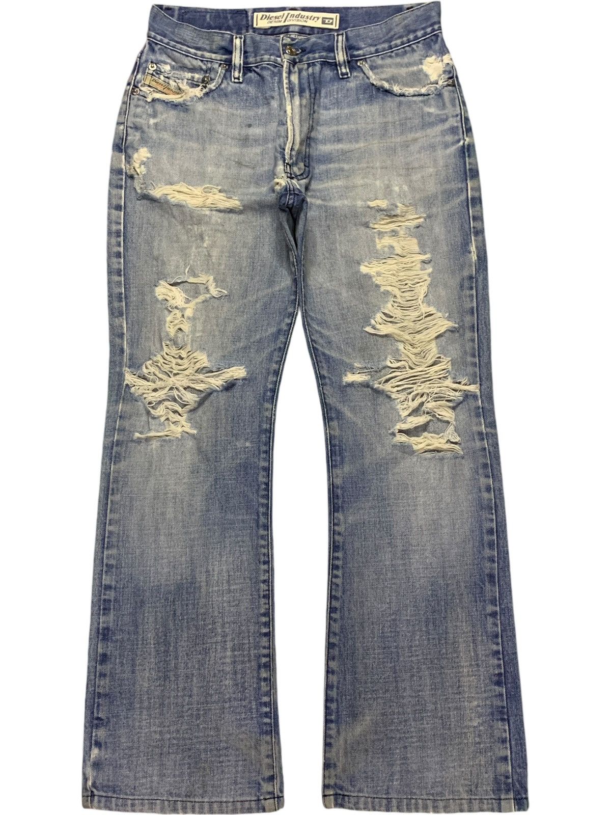 Diesel Vintage Italy Diesel Light Faded Wash Distress Bootcut Jeans Size US 29 - 1 Thumbnail