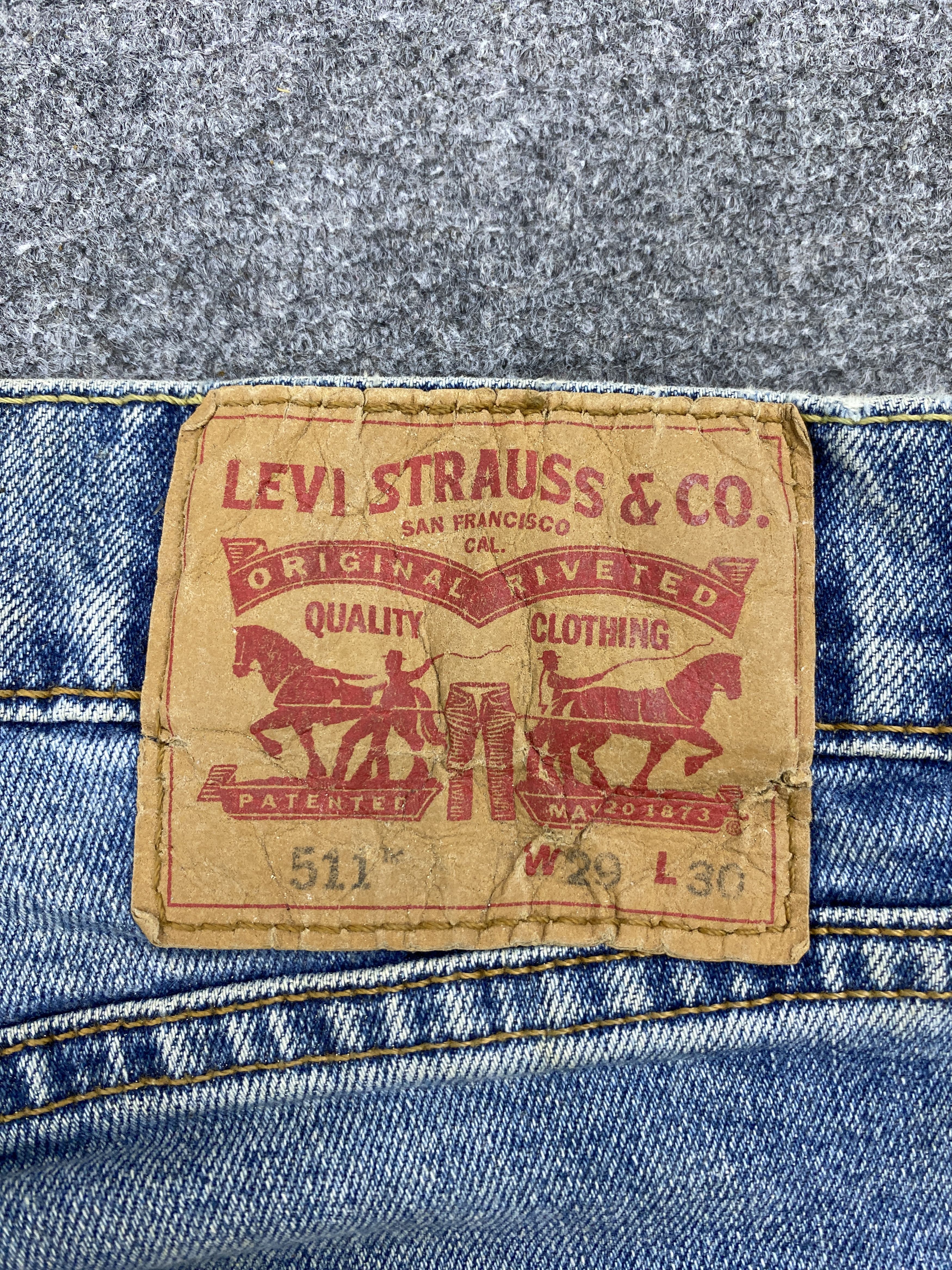 Levi's Vintage Distressed Levis 511 Faded Blue Jeans S0033 28x29 Size US 28 / EU 44 - 5 Thumbnail