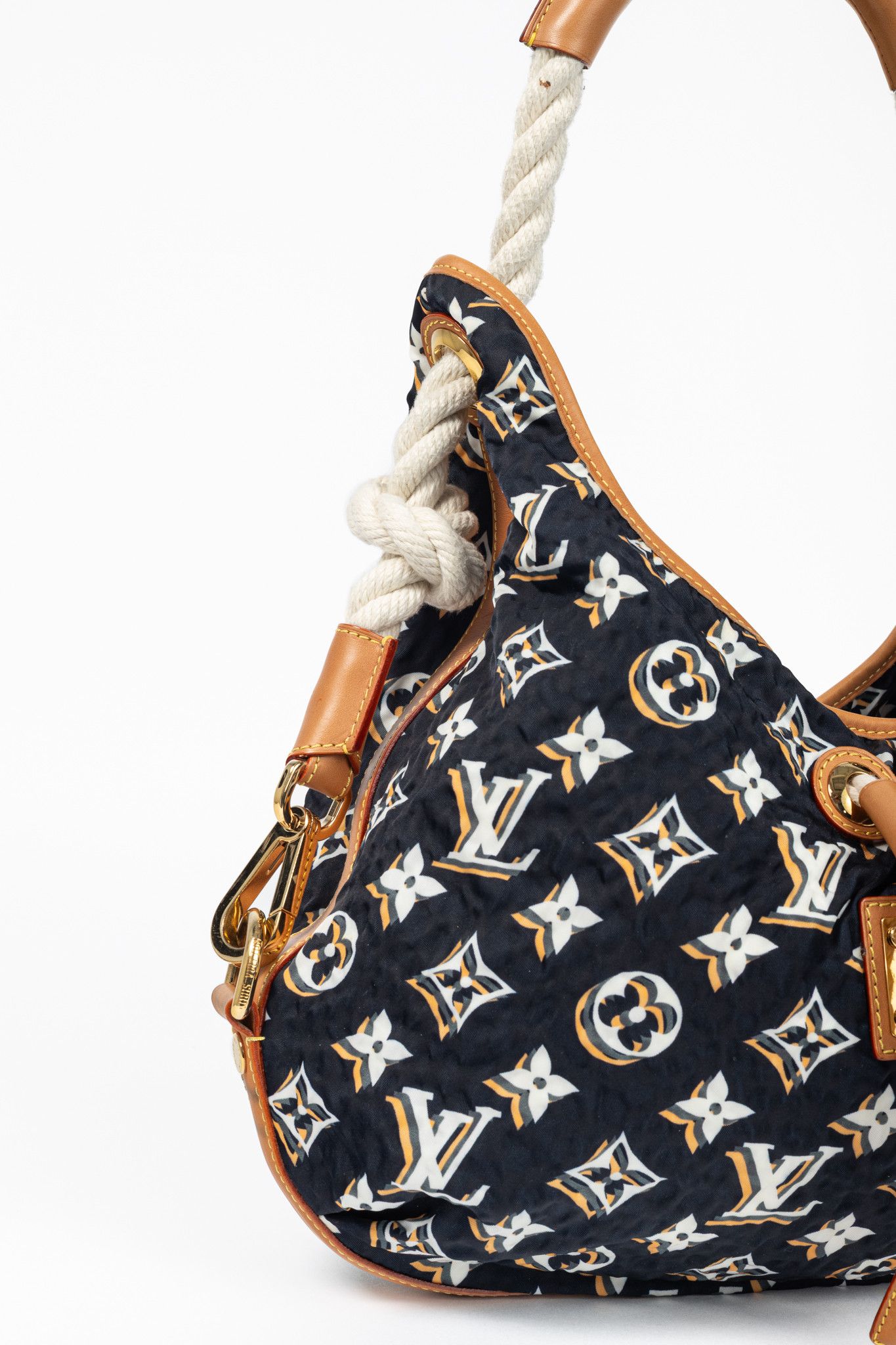 Louis Vuitton Louis Vuitton Bulles MM Navy Monogram Rope-Tassel Hobo Bag Size ONE SIZE - 7 Thumbnail