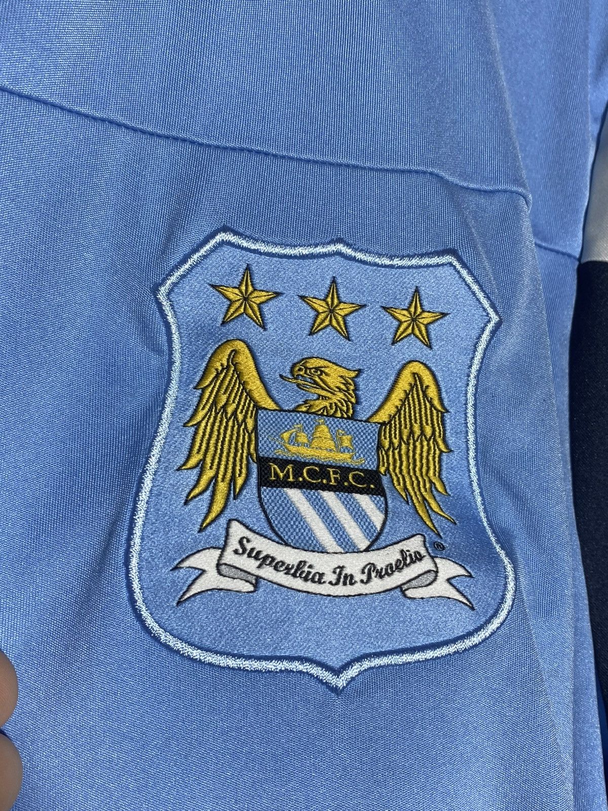 Nike 🔥 NIKE MANCHESTER CITY ETIHAD Y2K SOCCER DRIP JERSEY Size US XXL / EU 58 / 5 - 6 Thumbnail