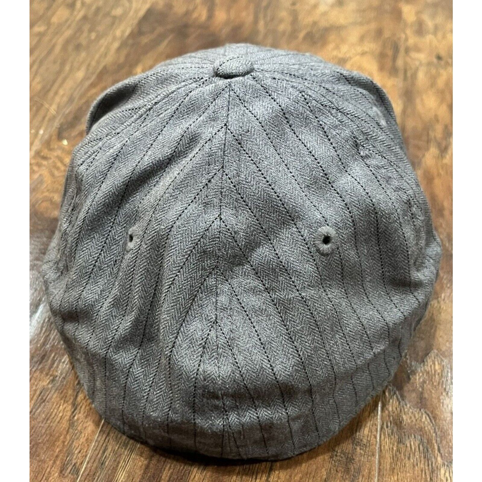 Lids Gray Black Pinstripe Lids Ball Cap Hat Fitted 7 5/8 Classic Size ONE SIZE - 4 Thumbnail