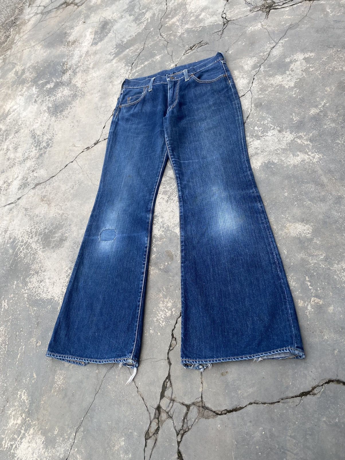 Vintage 🔥VERY RARE🔥 70s Big Stone Flare Size US 29 - 2 Thumbnail