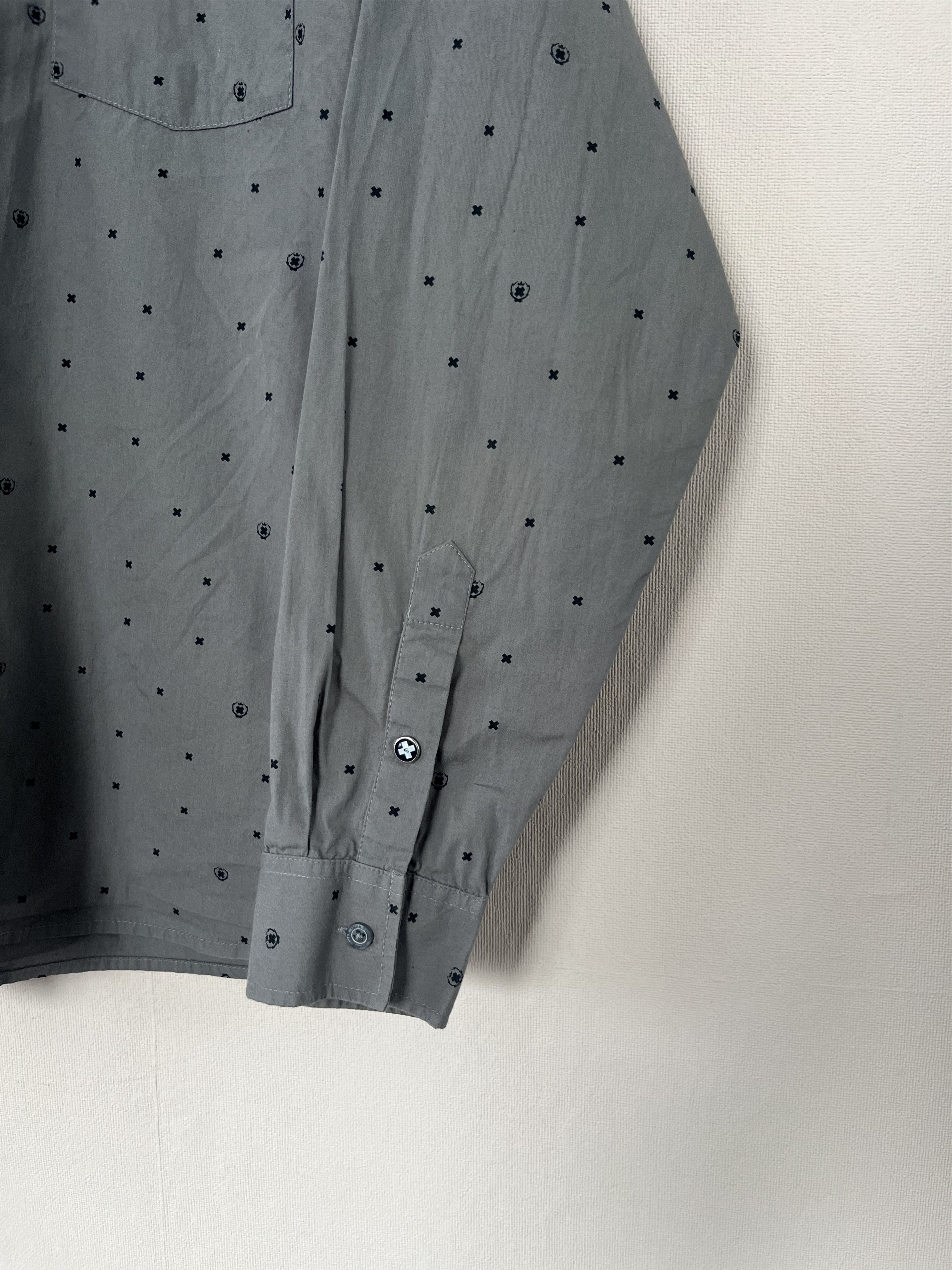 Quiksilver Quicksilver Y2K Cross Logo Pocket Button Shirt Gray Size US S / EU 44-46 / 1 - 2 Thumbnail