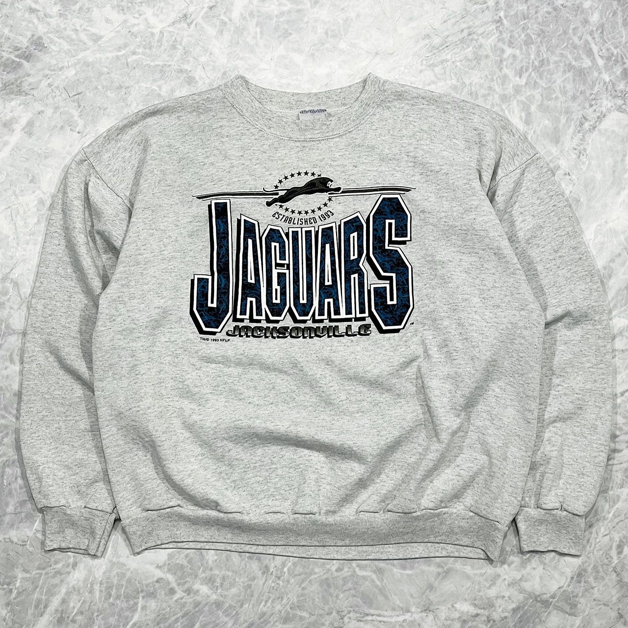 image of Made In USA x Nfl VTG 90's Nfl Jacksonville Jaguars Sweatshirt Banned Logo 1993 in Grey (Size 2XL)