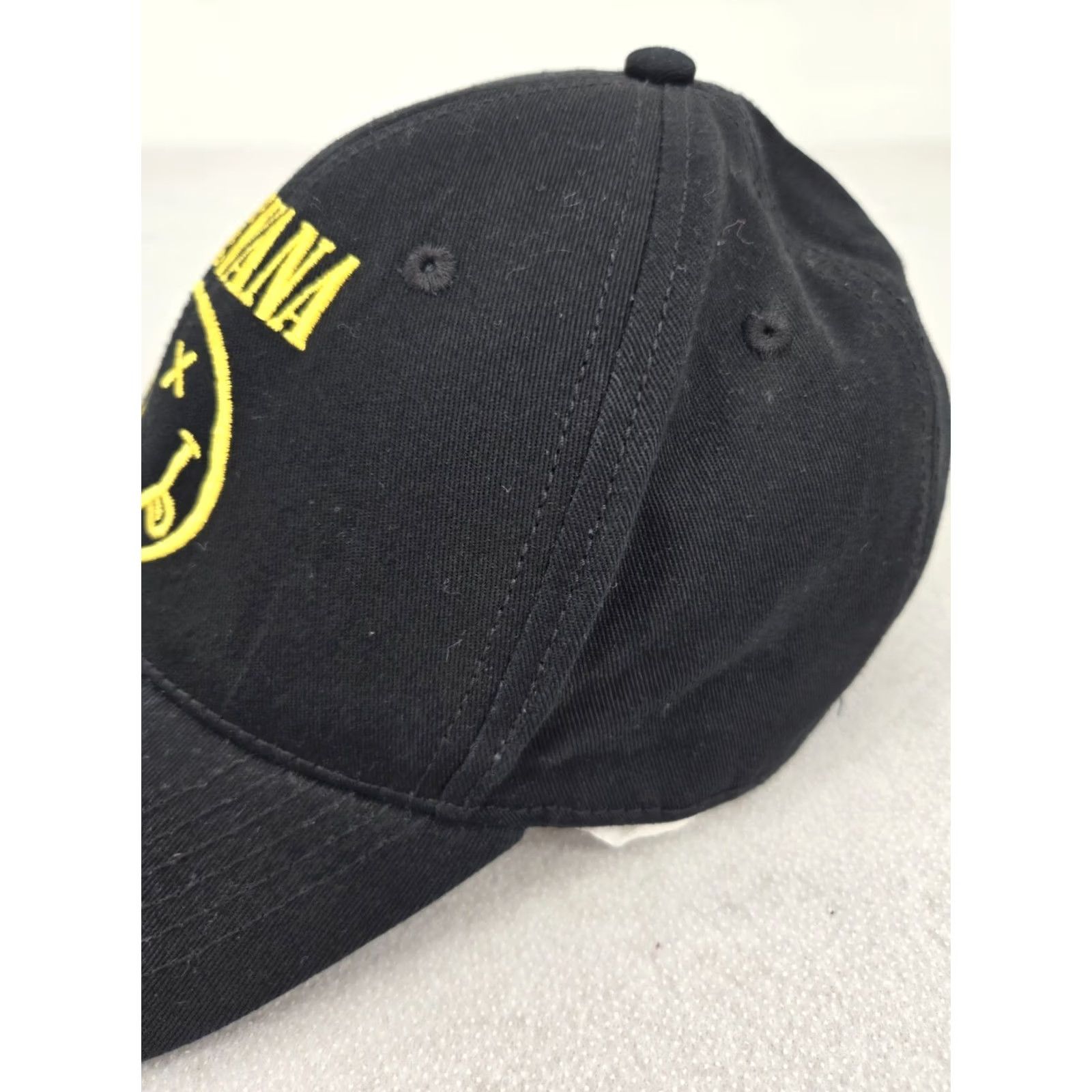 Vintage Nirvana Adjustable Hat Black Smiley Face Embroidered Baseball Rock Men Adjustable Baseball Cap Size ONE SIZE - 5 Thumbnail