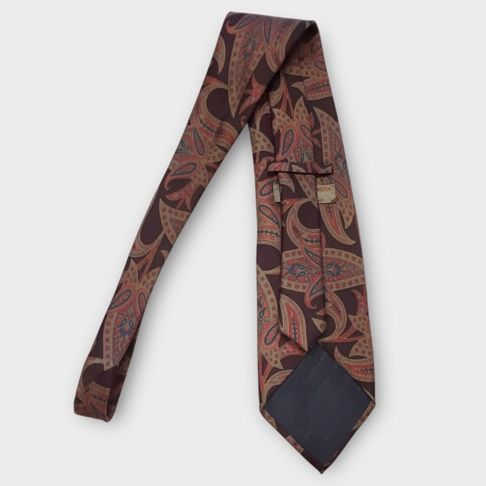 Luciano Barbera LUCIANO BARBERA dark purple fall tones paisley silk tie Size ONE SIZE - 4 Thumbnail