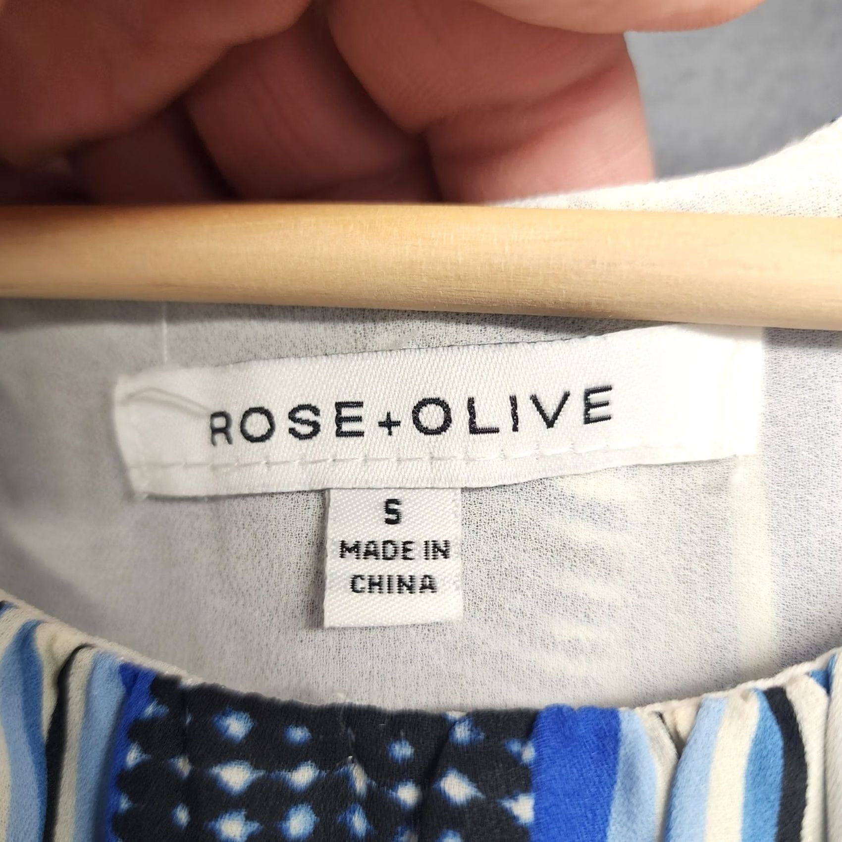 Vintage Rose + Olive Blouse Sleeveless Tank Top Womens Small Blue Stripe Layered Size S / US 4 / IT 40 - 3 Thumbnail