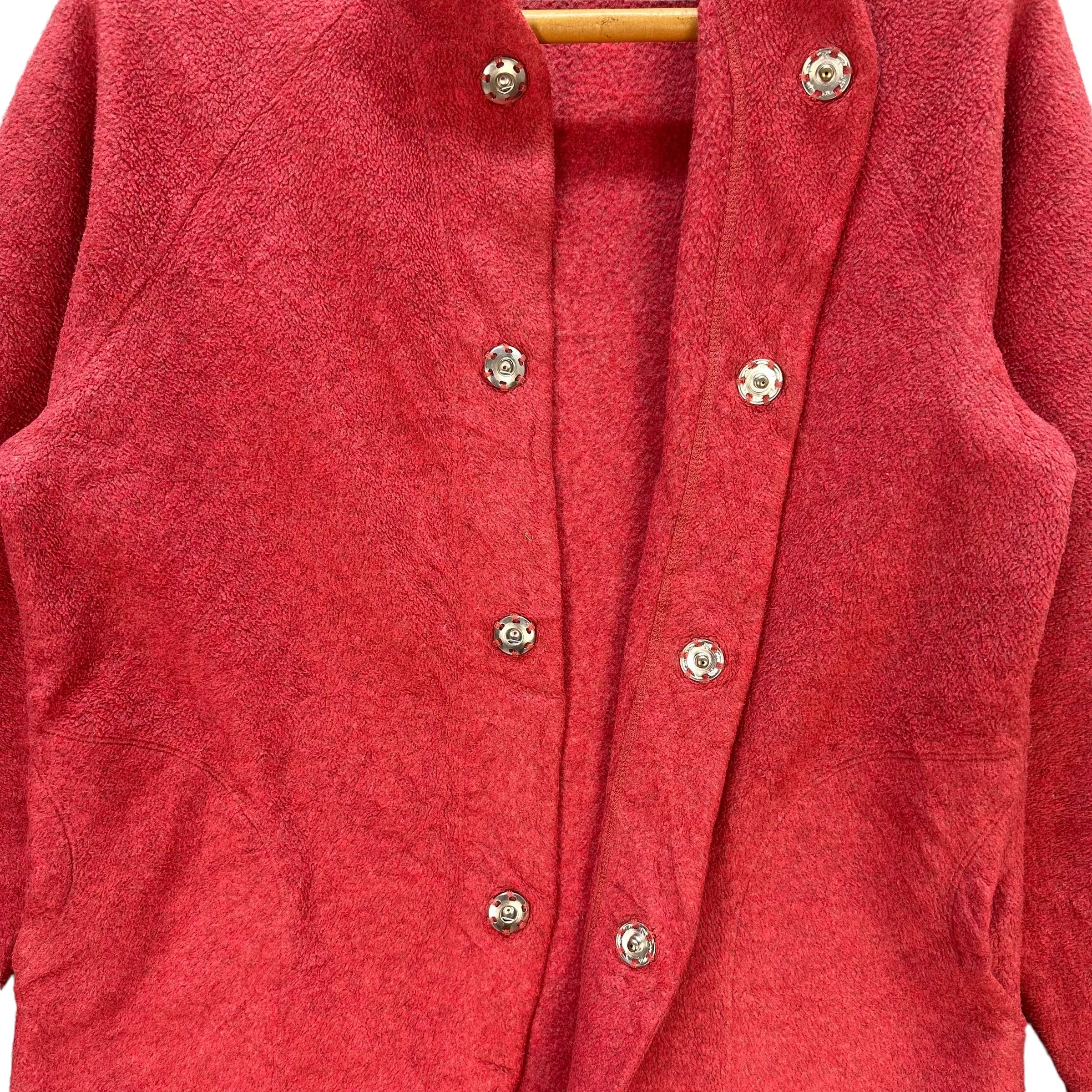 Y's Y's For Living Snap Button Pink Fleece Jacket #A27-0623 Size US S / EU 44-46 / 1 - 6 Thumbnail