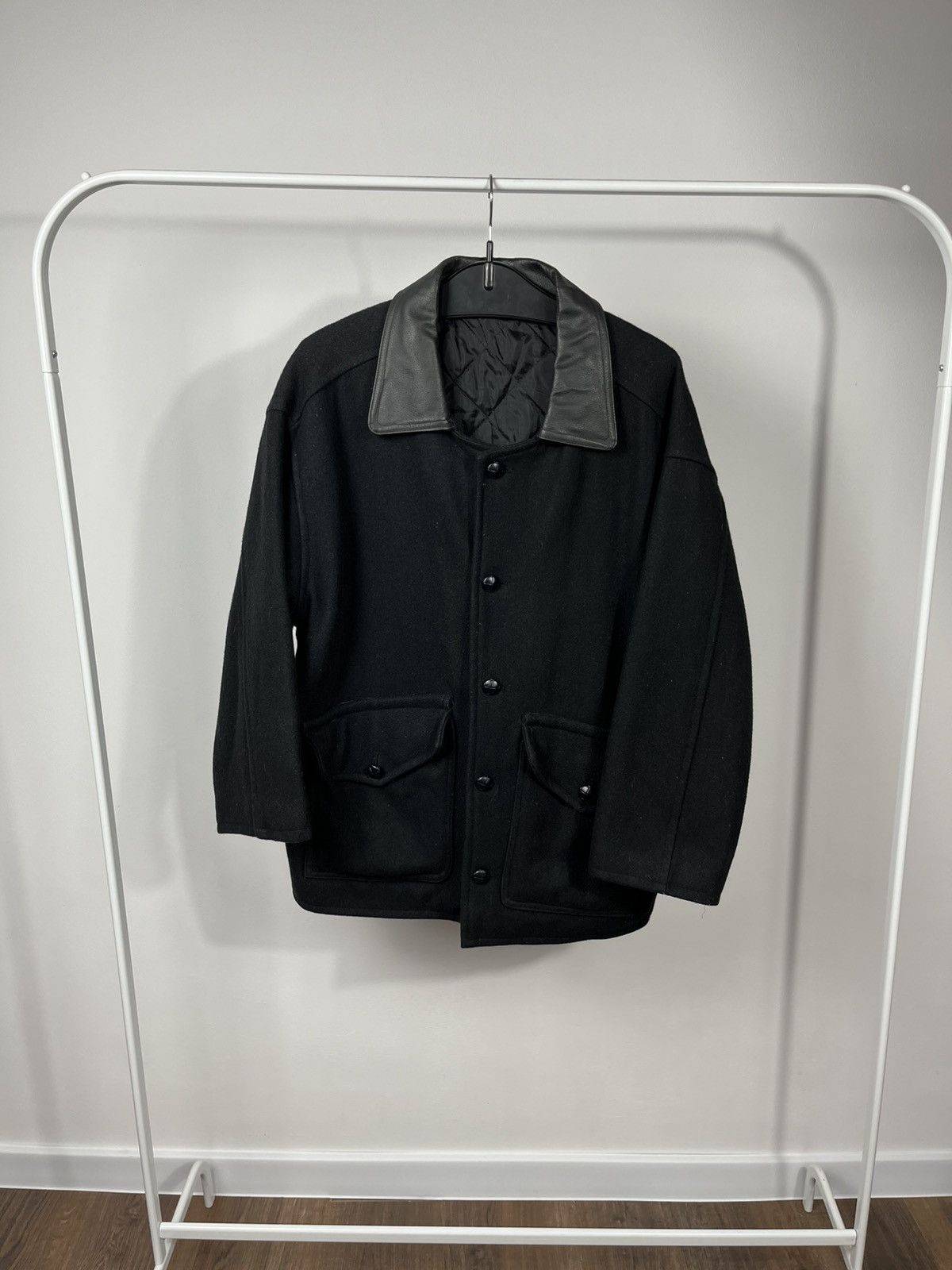Other Vintage Wool Military Jacket Leather Collar Made in England Size US M / EU 48-50 / 2 - 1 Thumbnail