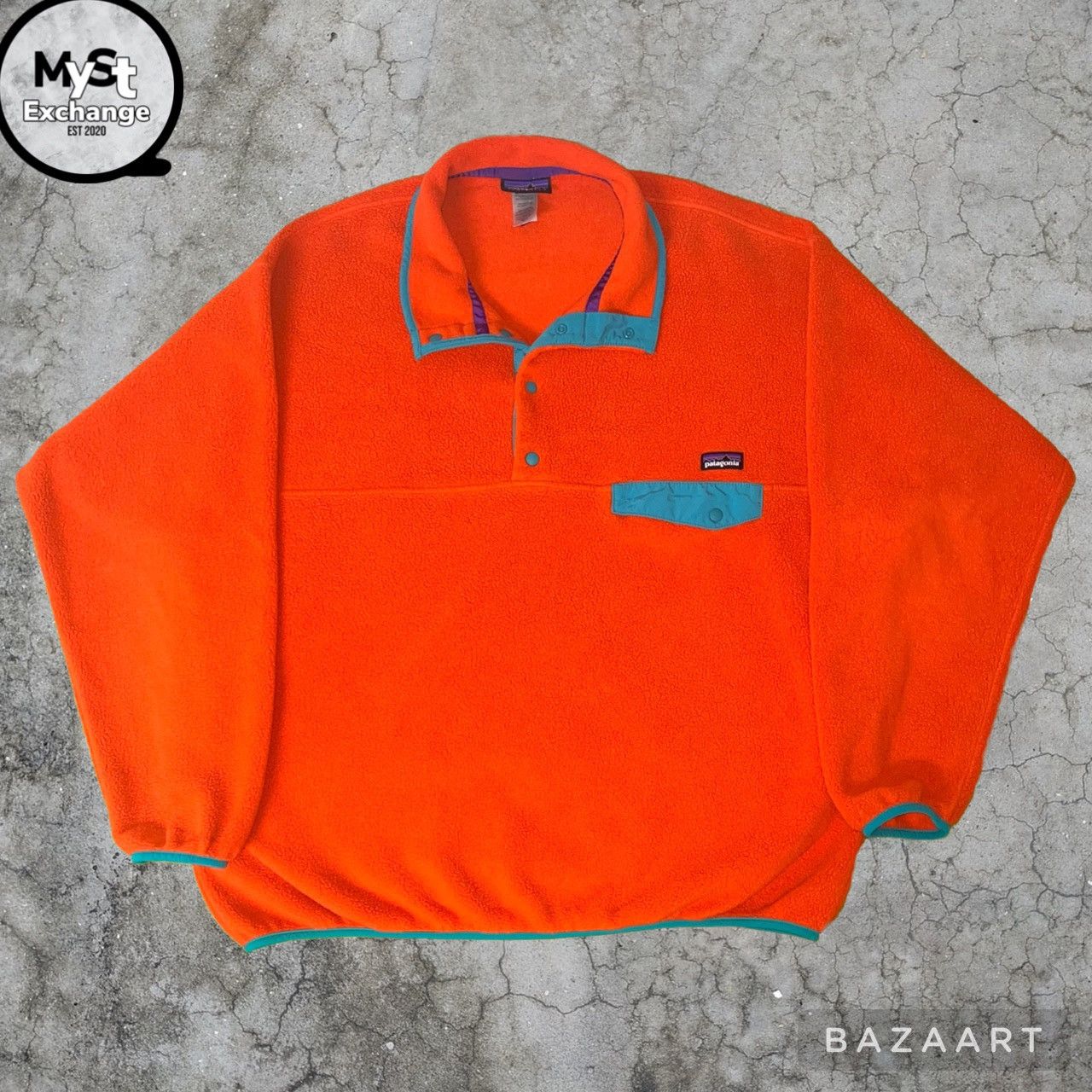 image of Vintage Patagonia Synchilla Fleece Sweater in Orange, Men's (Size XL)