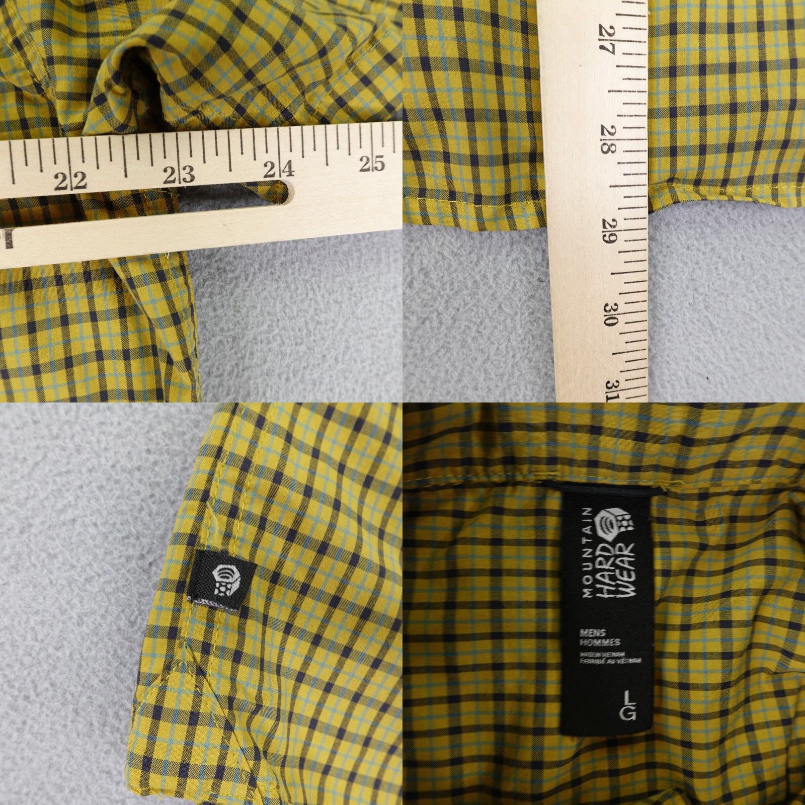 Mountain Hardwear Mountain Hardwear Shirt Men Large Yellow Plaid Button Up Hiking Lightweight Flex Size US L / EU 52-54 / 3 - 8 Thumbnail