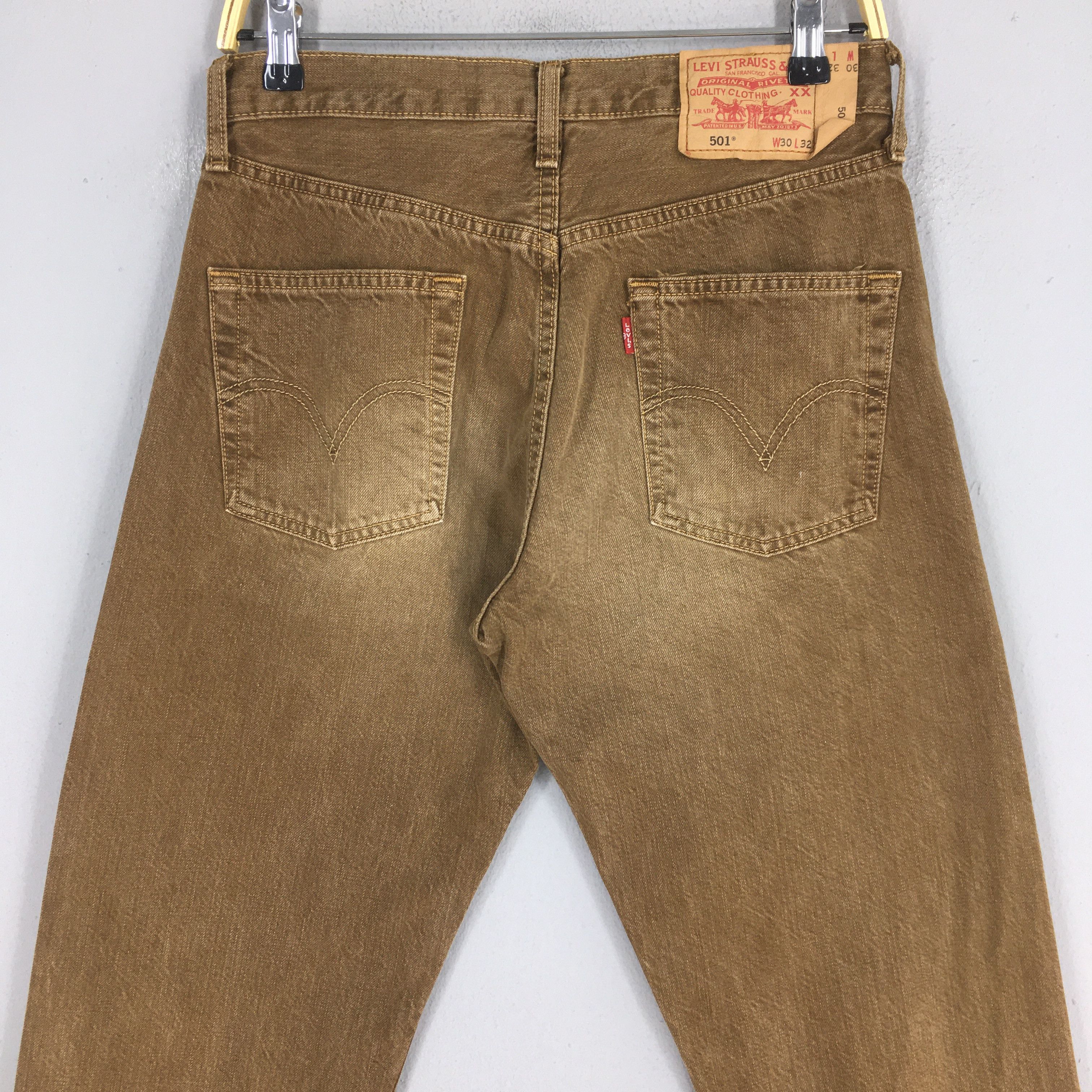 Levi's Size 28x30.5 Vintage 90s Levi's 501 Straight Leg Jeans S1892 Size US 28 / EU 44 - 8 Thumbnail