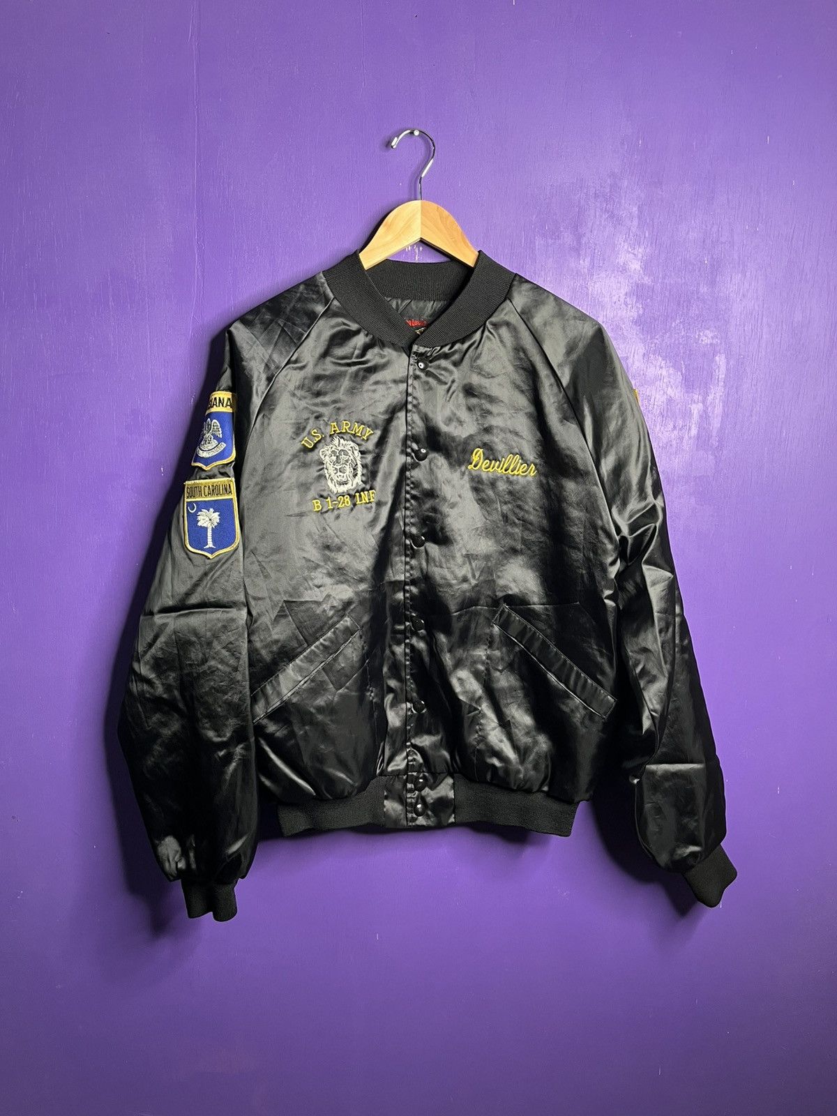 Vintage Vintage 70s US army Warlords one shot one kill satin jacket Size US L / EU 52-54 / 3 - 1 Thumbnail