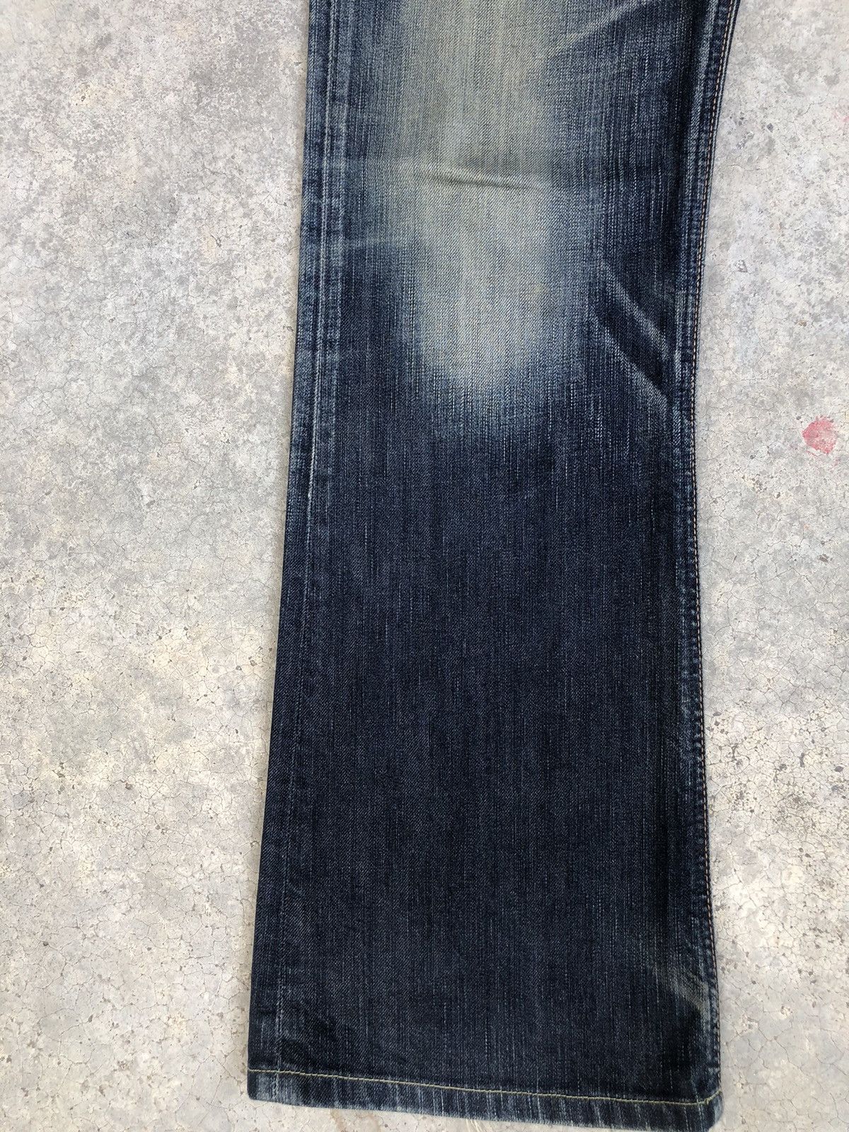 If Six Was Nine Japanese Edwin 503 Blue Trip Flared Jeans Distressed Jeans Size US 32 / EU 48 - 6 Thumbnail
