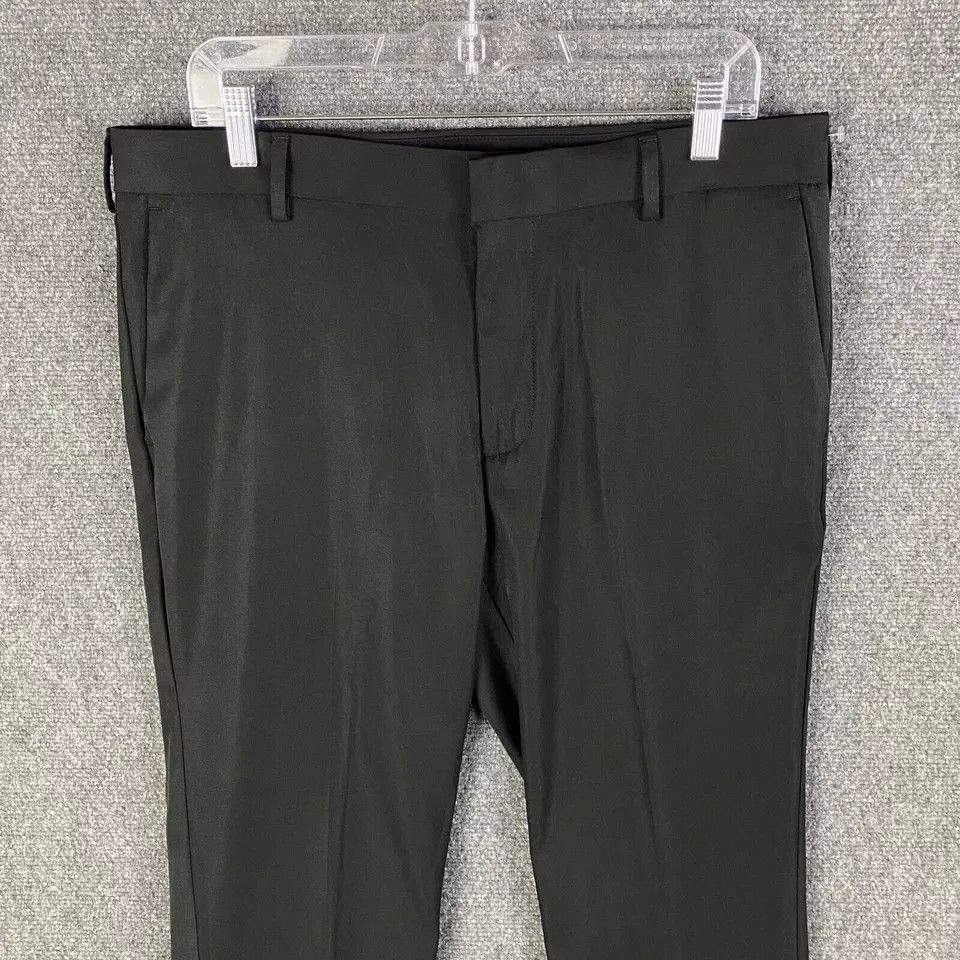 Izod Izod Slacks Men's 34x30 Slim Fit Polyester Black Dress Pants Size US 34 / EU 50 - 2 Thumbnail