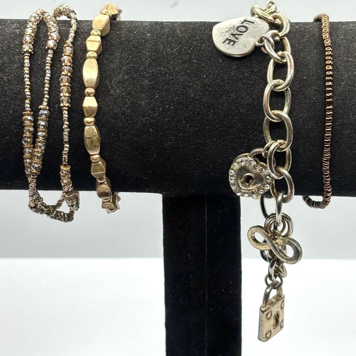 Other Gold Heart Keylocket Bracelet Bundle Size ONE SIZE - 2 Thumbnail