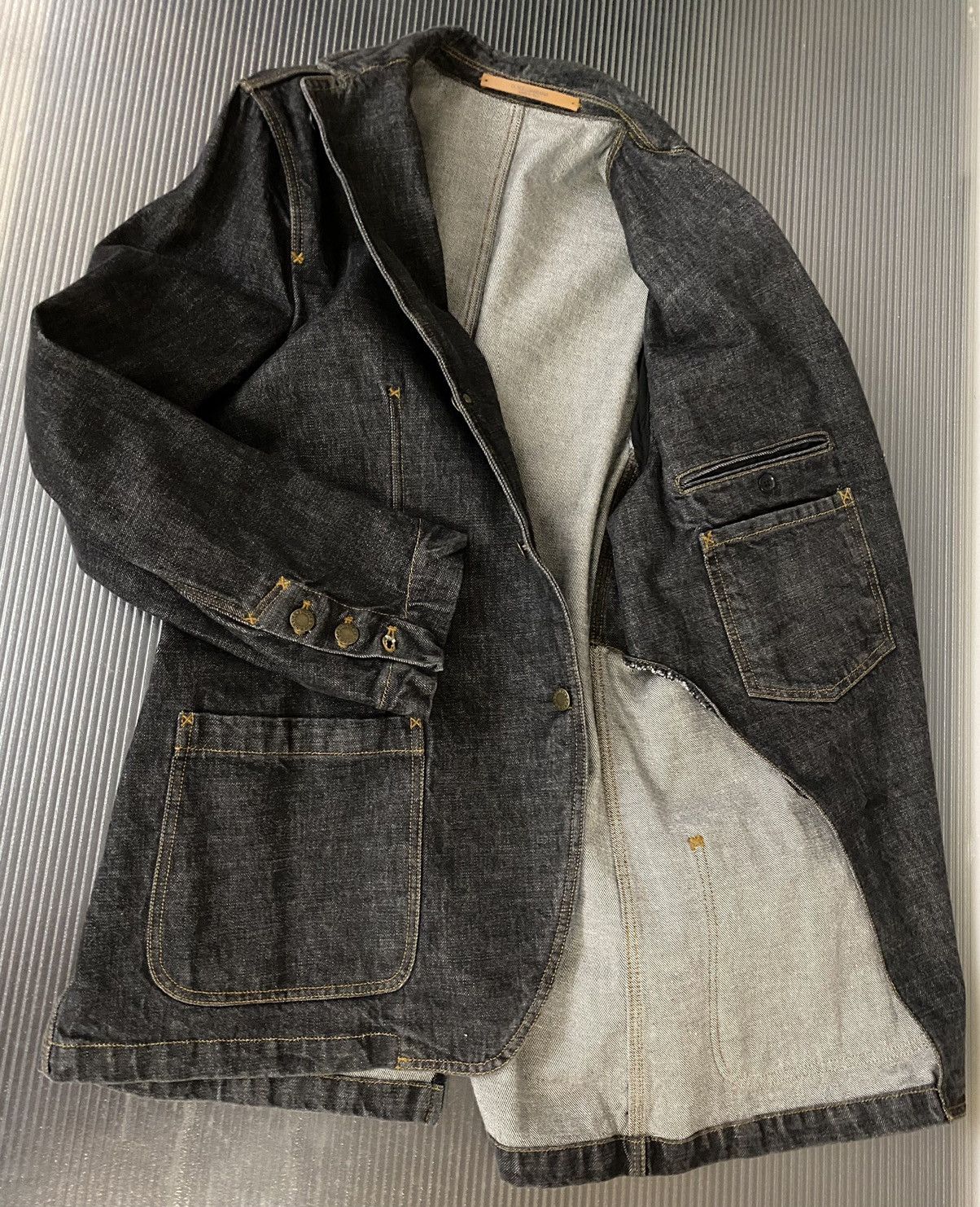 Dolce & Gabbana Dolce and Gabbana 🇮🇹 blue indigo denim D6AK jacket 54 VGC Size 44R - 5 Thumbnail