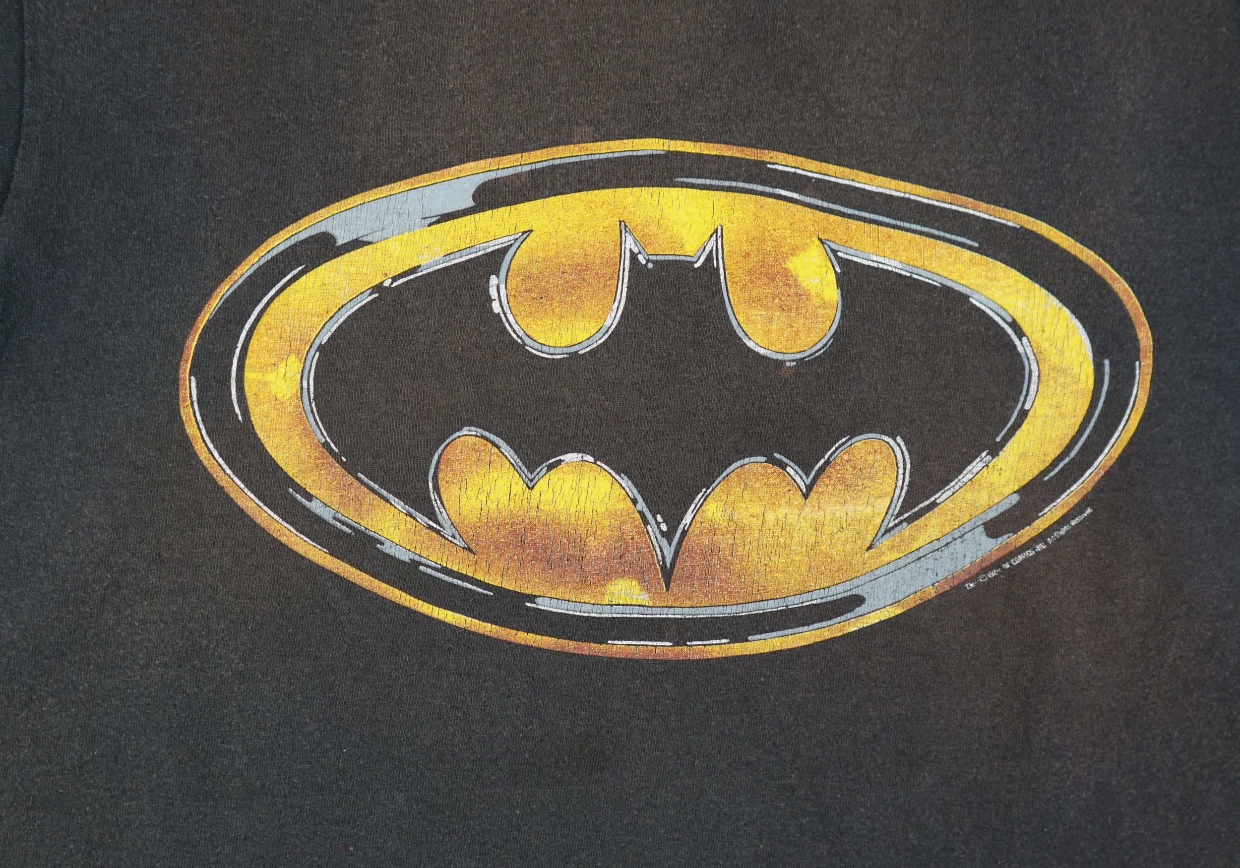 DC Comics × Vintage Vintage 1989 Batman Logo T-Shirt Size US L / EU 52-54 / 3 - 2 Thumbnail
