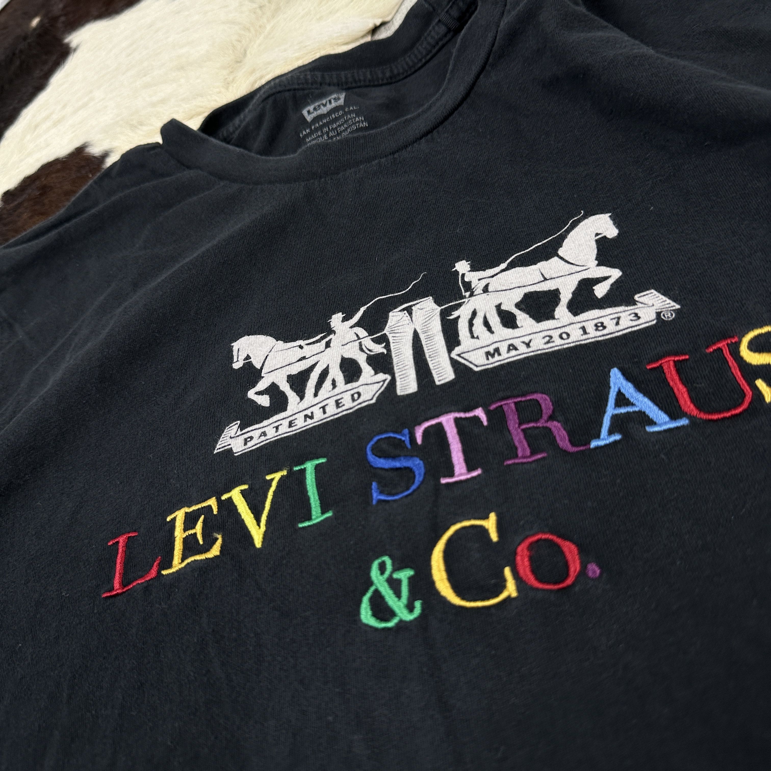 Levi's × Vintage Vintage Y2K Streetwear Oversize Printed Levi's T-shirt Size US L / EU 52-54 / 3 - 4 Thumbnail