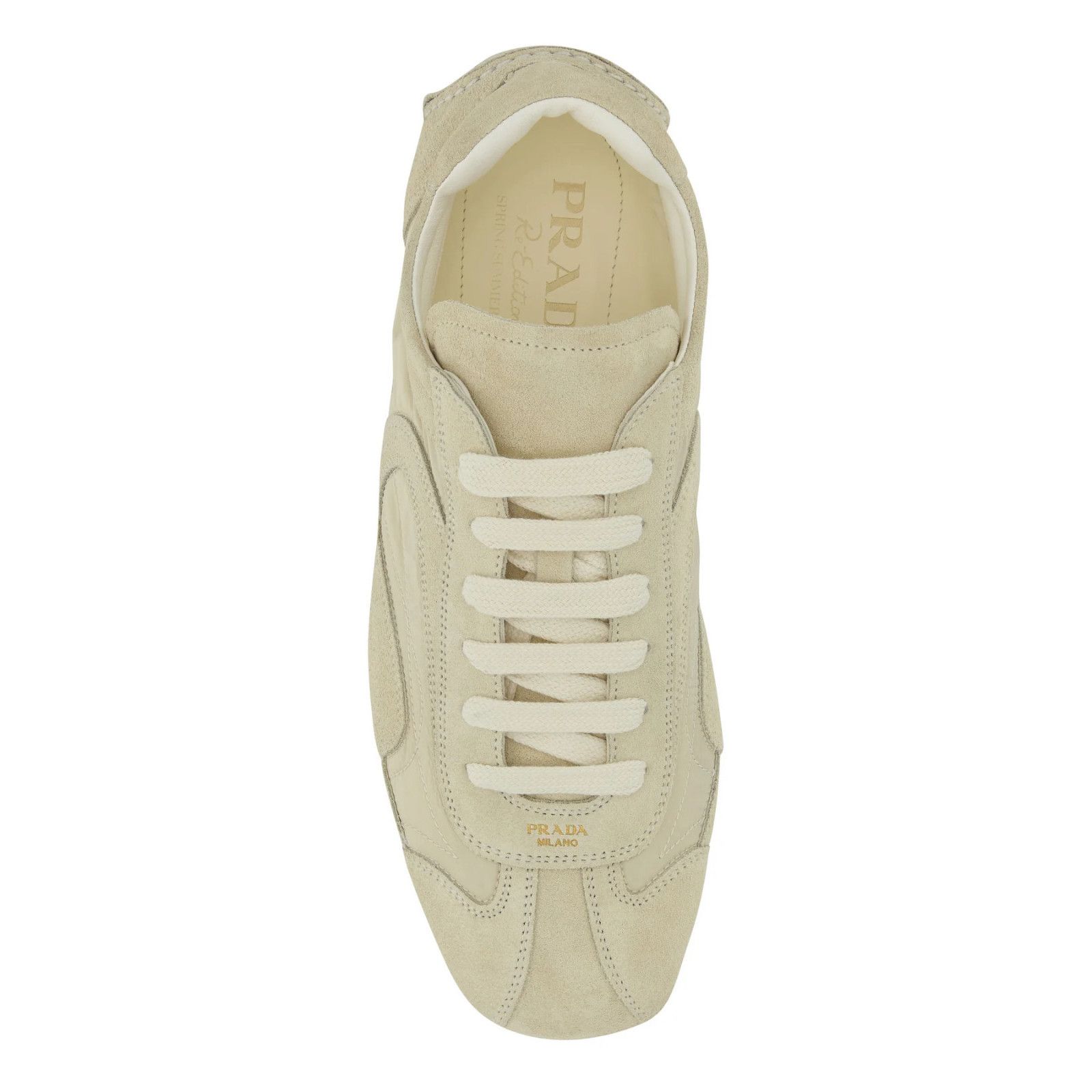 PRADA Montecarlo Re-Edition 2005 $1120 Ivory Sneakers New &