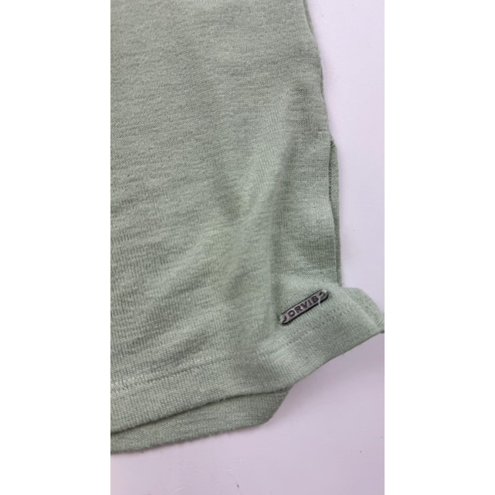 Orvis Orvis Shirt Womens Medium Sage Green V-Neck Short Sleeve Stretch Casual Soft Size M / US 6-8 / IT 42-44 - 3 Thumbnail