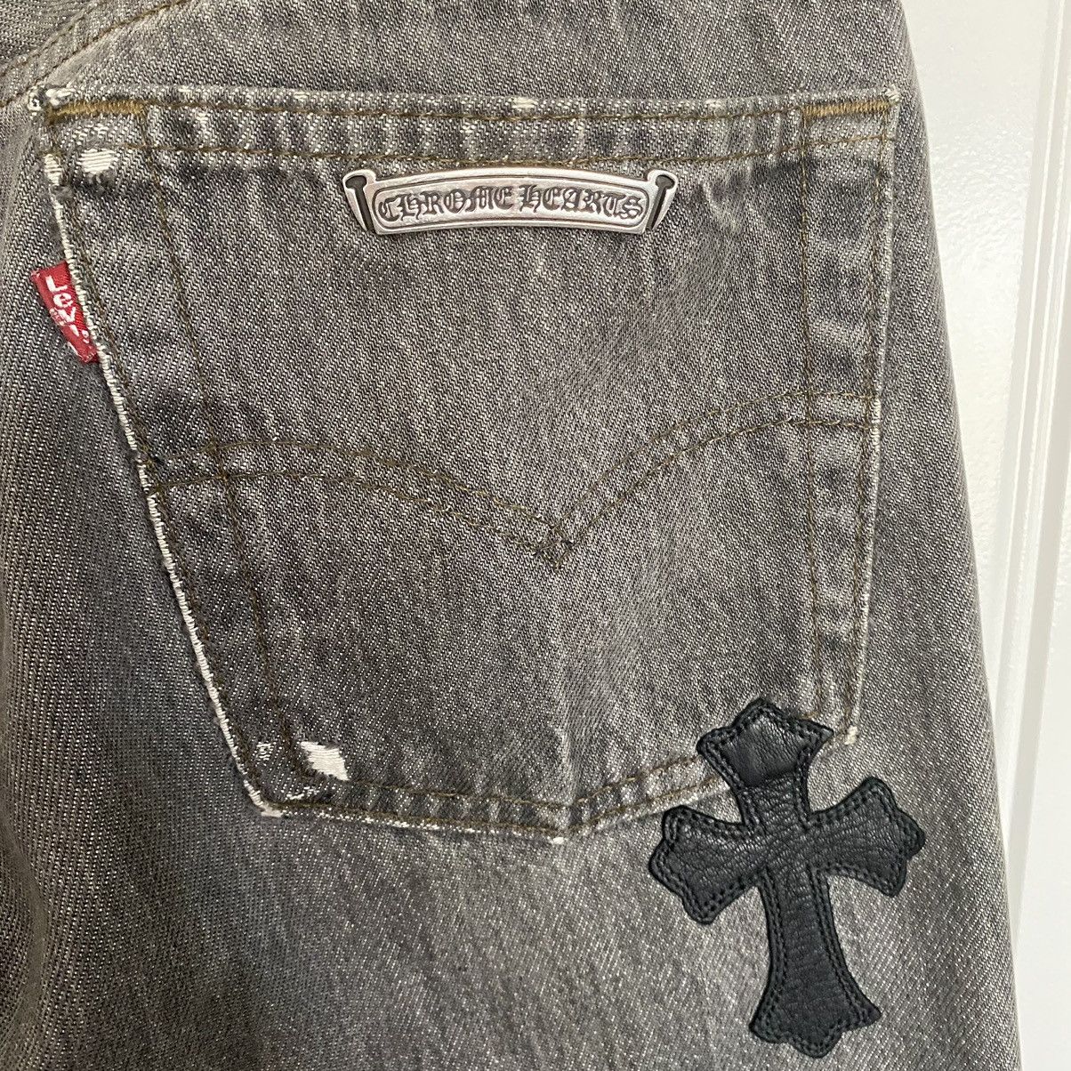 Chrome Hearts Chrome Hearts Gallery Dept Flared Grey Levi’s 501 Jeans Size US 29 - 7 Thumbnail