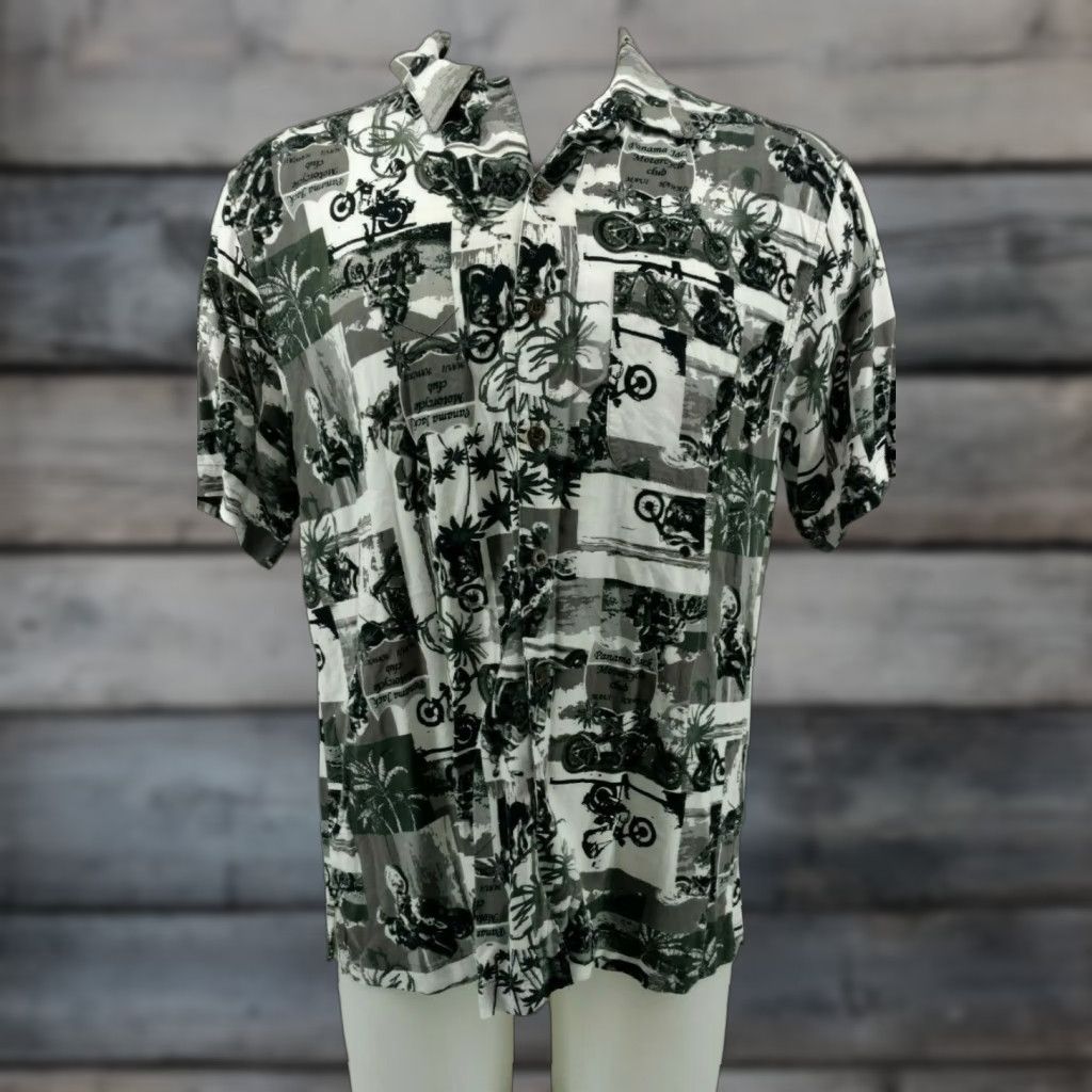 Panama Jack PANAMA JACK Men Shirt LRG HAWAII MOTORCYCLE CLUB Short Sleeve Button-Down Shirt Size US L / EU 52-54 / 3 - 1 Thumbnail
