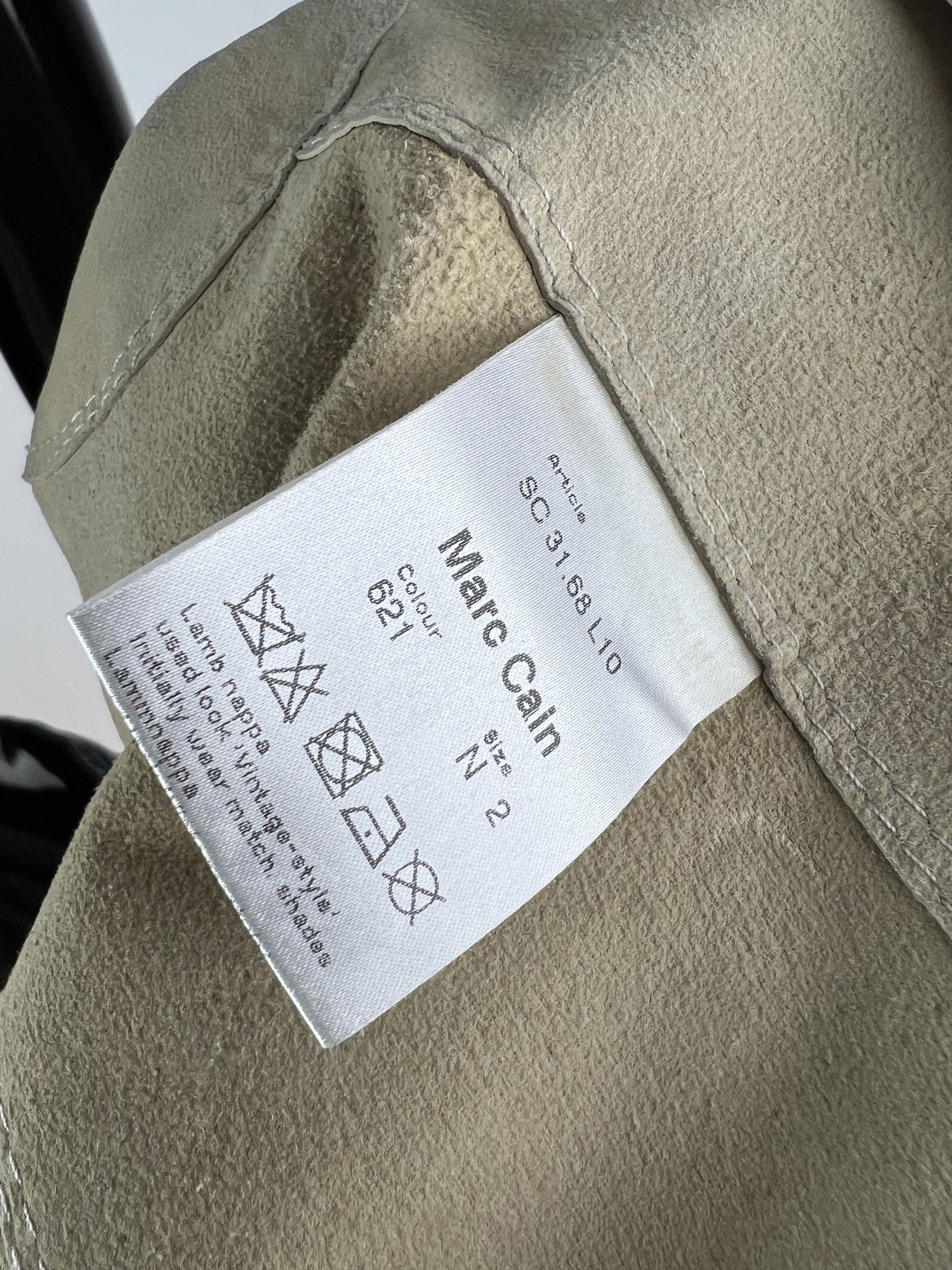 Vintage Marc Cain Vintage Beige Leather Jacket Size 2 S/M Size S / US 4 / IT 40 - 10 Thumbnail