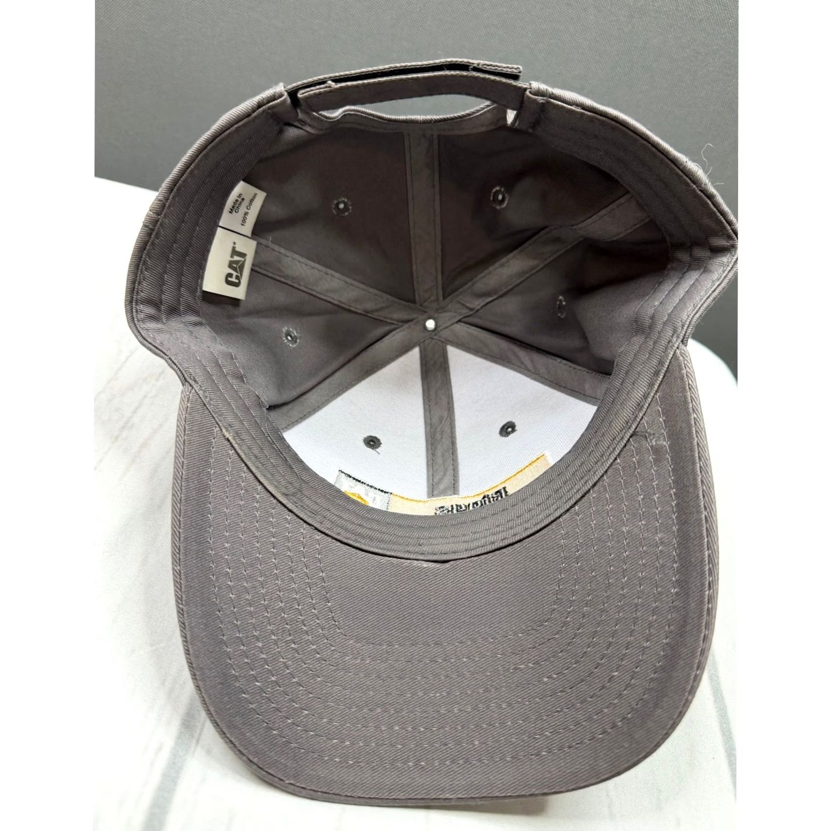 Caterpillar Caterpillar Hat Mens Grey Embroidered Patch Adjustable Workwear Cap OSFA Size ONE SIZE - 7 Thumbnail
