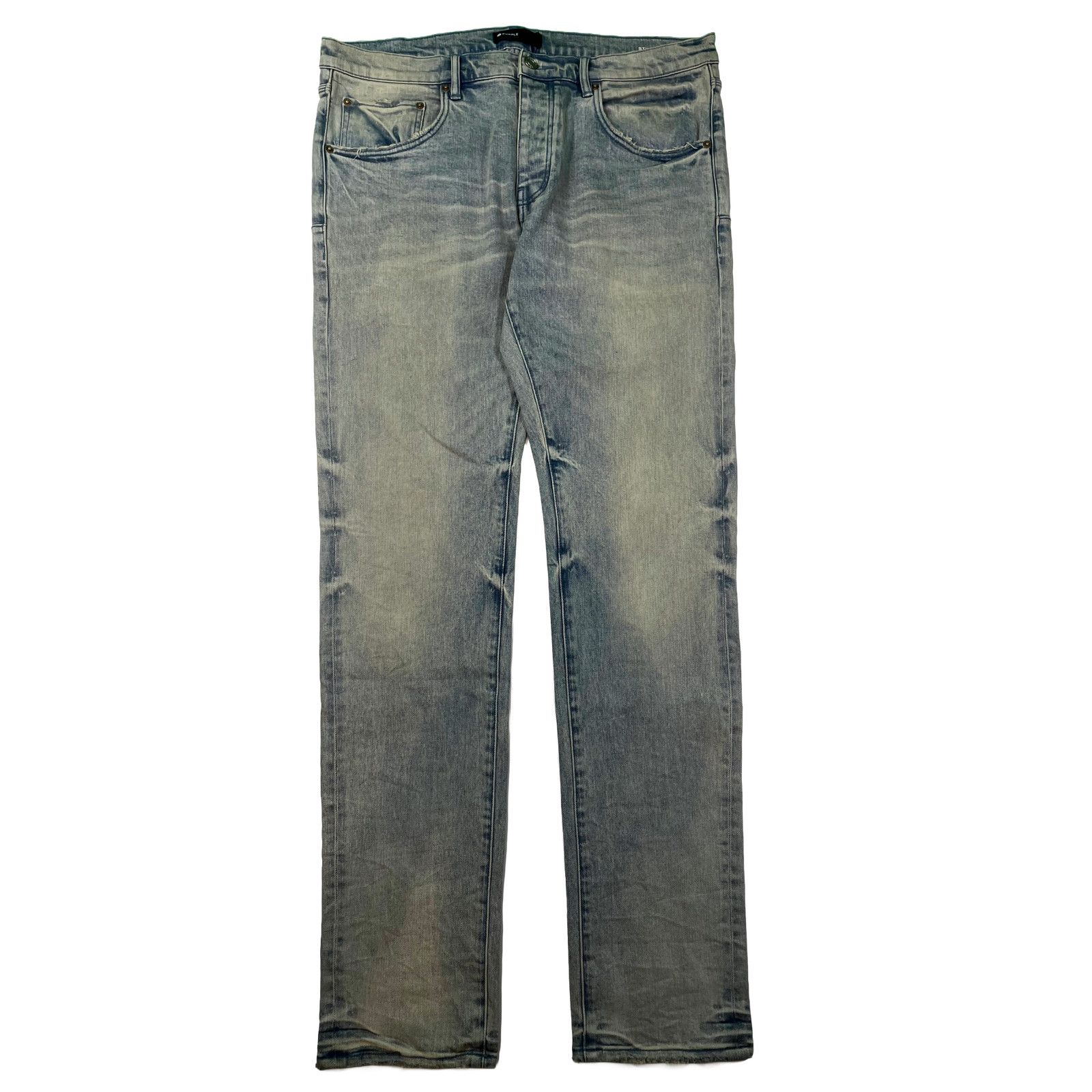 Purple Purple Plain Light Wash Jeans Size US 38 / EU 54 - 1 Thumbnail