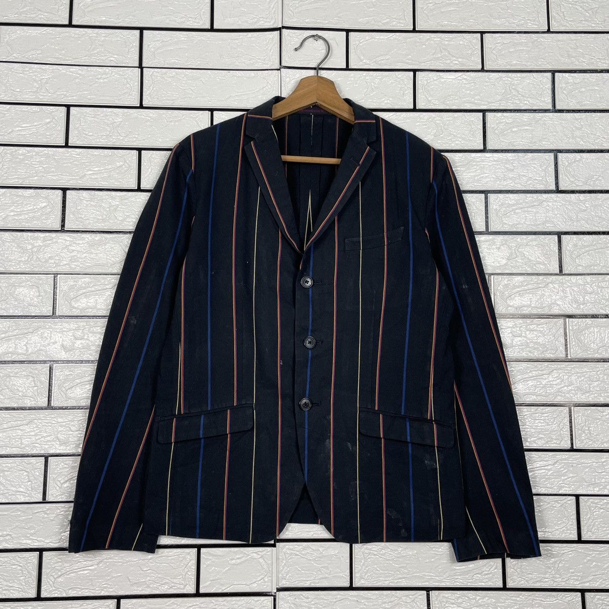 Japanese Brand Cuatom Culture Dressd Punk Stripe Jacket Size US S / EU 44-46 / 1 - 1 Thumbnail