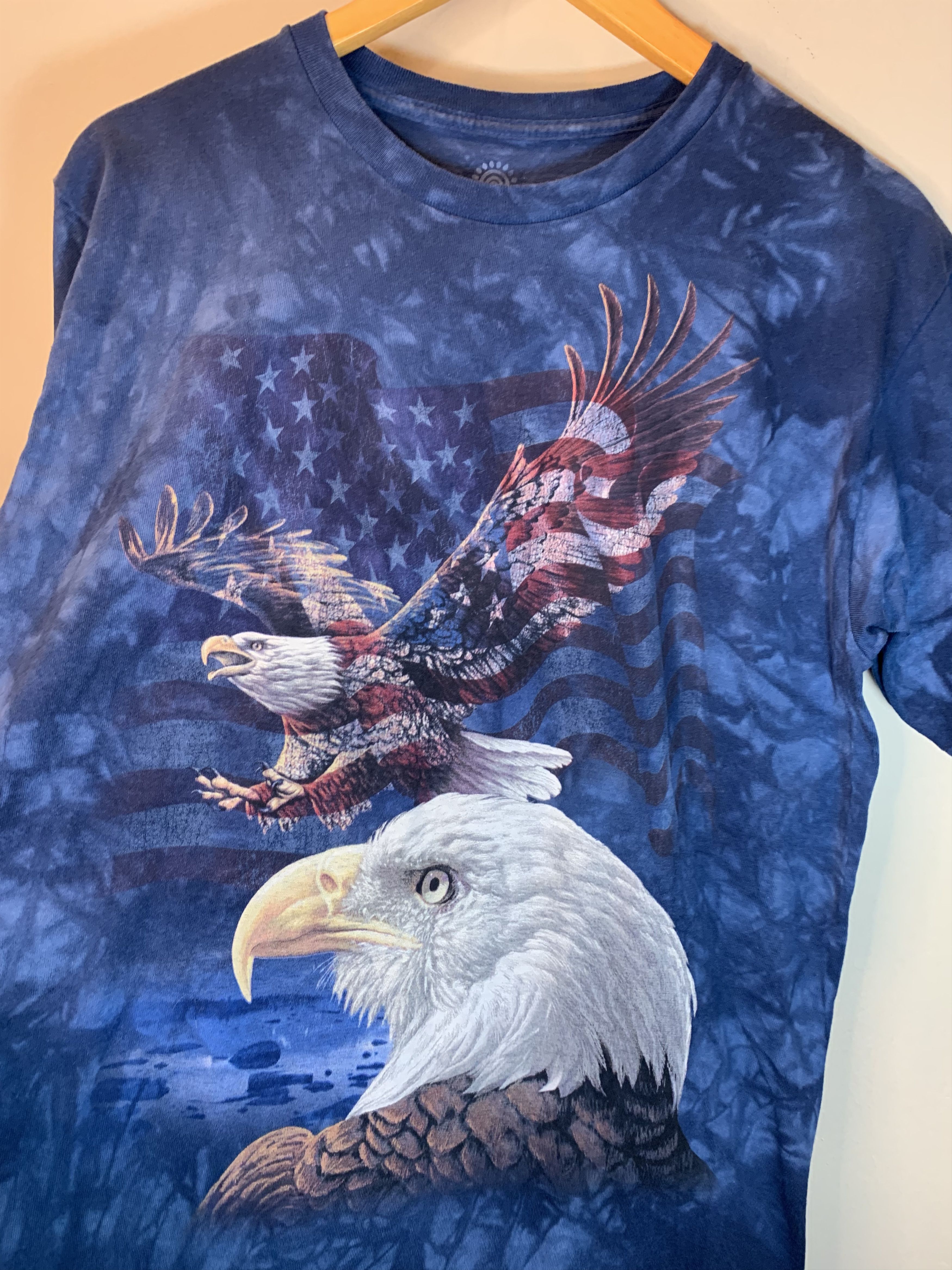 The Mountain RARE* The Mountain Bald Eagle USA Flag America Tie-Dye Shirt Size US M / EU 48-50 / 2 - 2 Thumbnail