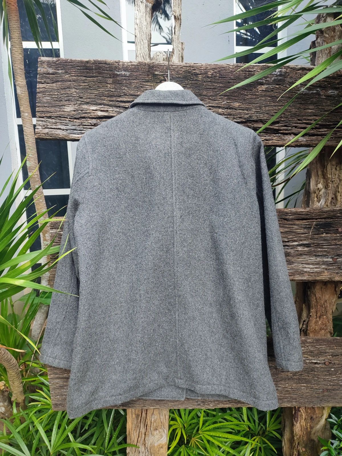 Japanese Brand EASTBOY Japanese Wool Blend Peacoat – Grey Double-Breasted Size US M / EU 48-50 / 2 - 6 Thumbnail