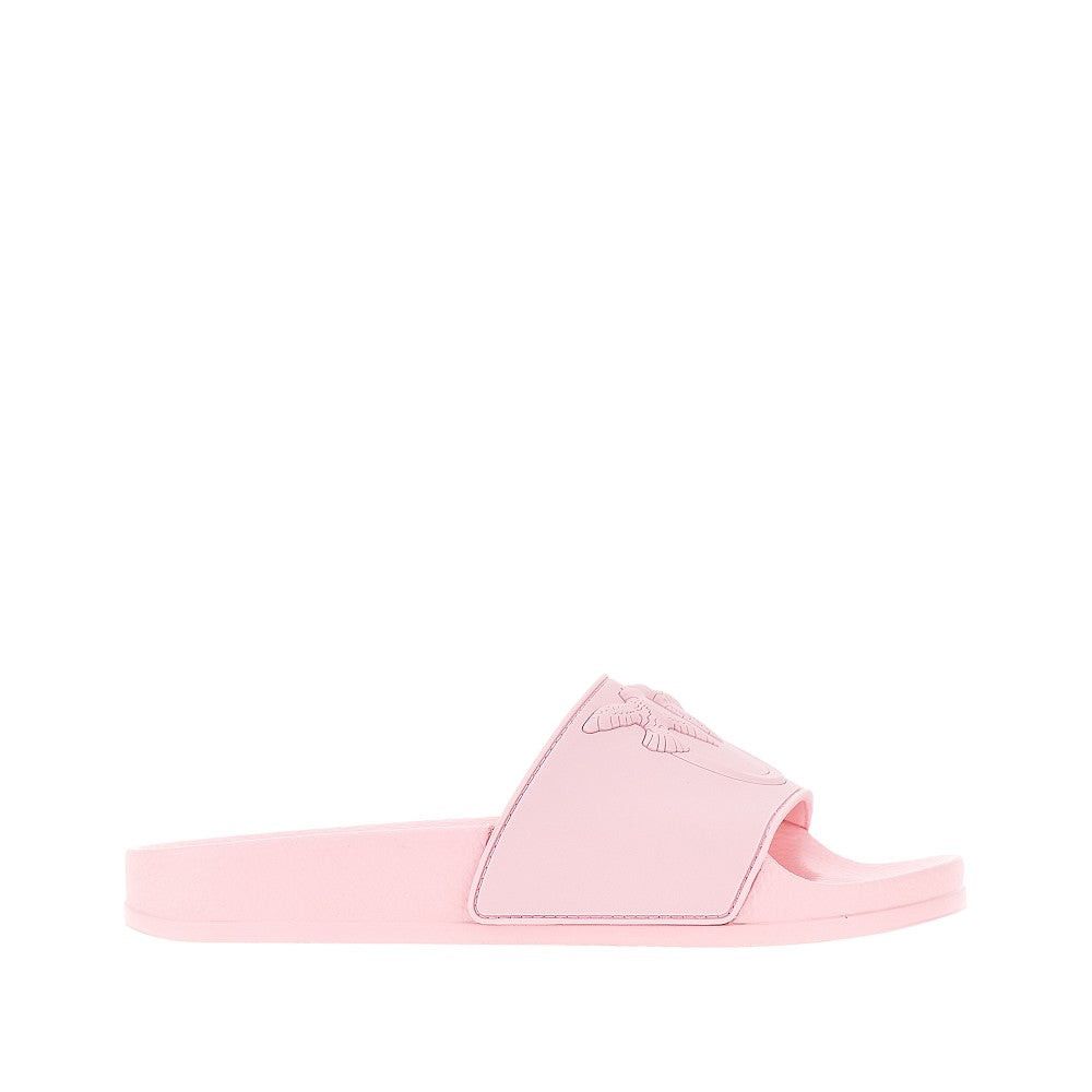 Pinko Love Birds Logo Rubber Slides Pink It 38 Women - Usa Tariffs Included, Women's