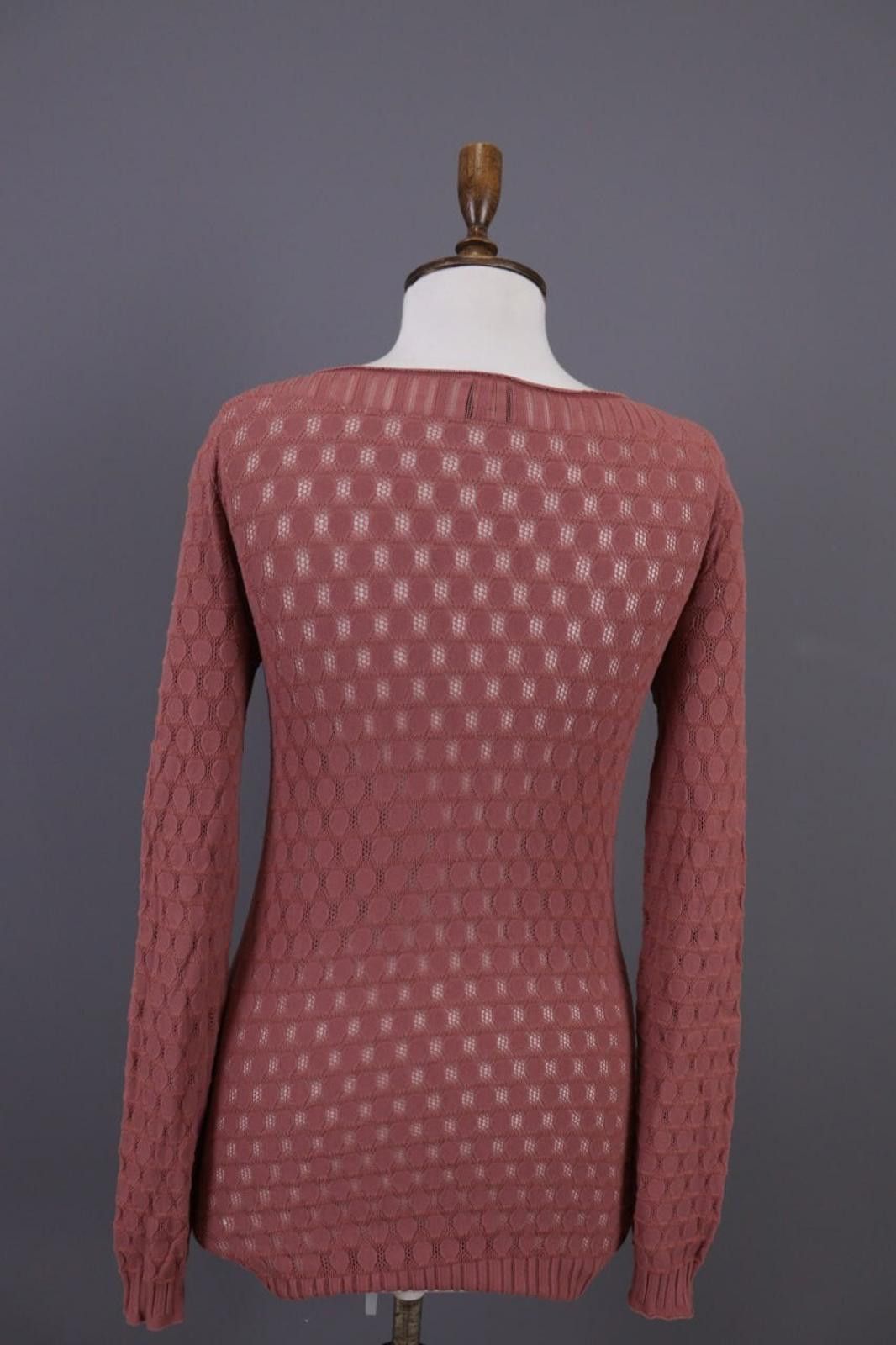 Pink Floyd Pinko Pink Wool Knit Designer Bodycon Mesh Sweater Size S Size S / US 4 / IT 40 - 10 Thumbnail