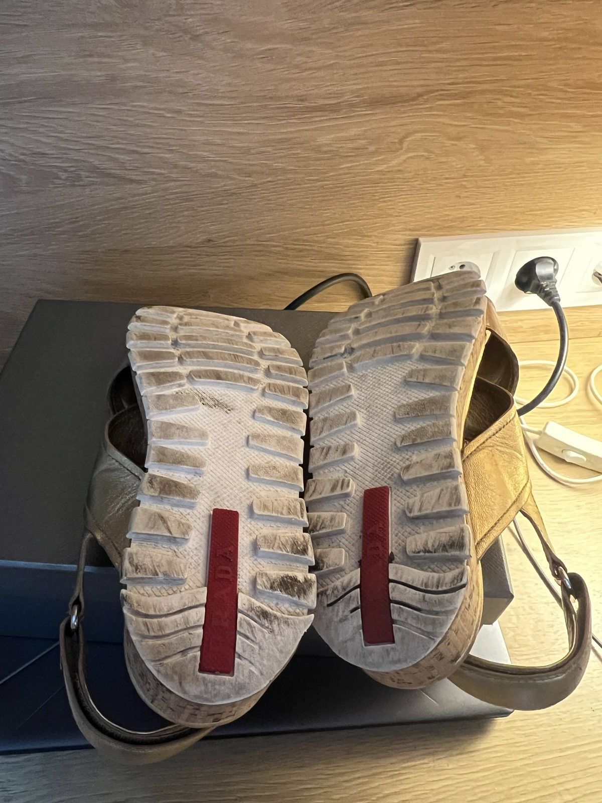 Prada Prada sandals gold shoes Size US 10.5 / IT 40.5 - 7 Thumbnail