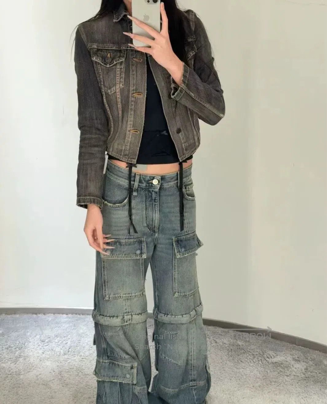 Balenciaga Balenciaga 25 Cargo Denim Flare Pants. Size US 26 / EU 42 - 7 Thumbnail
