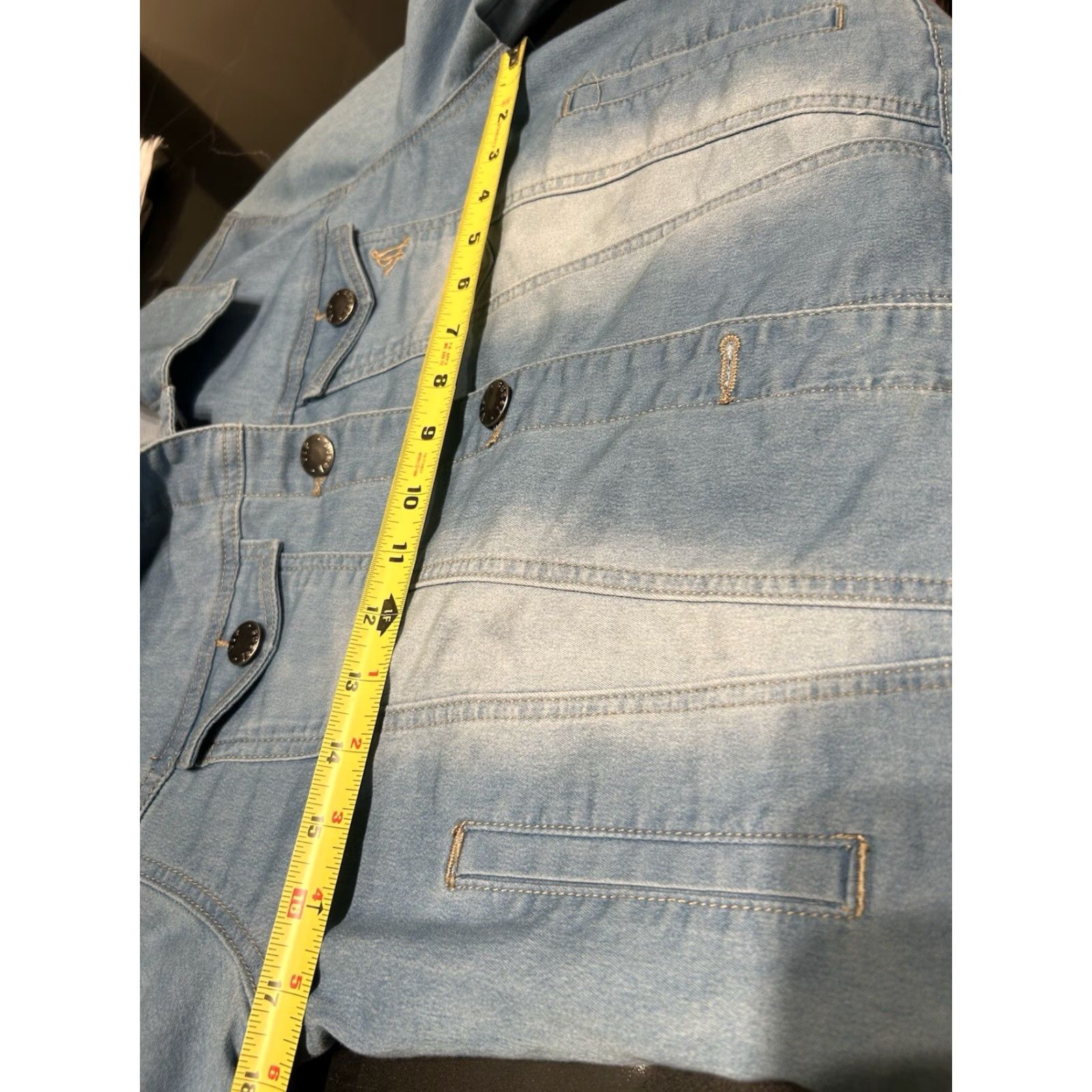 Vintage V.I.P. Jean Crop Jacket Button Up Juniors Size M Women Blue Crop Jacket M VIP Jeans Short Jacket Button Up Adults Size 32" / US 10 / IT 46 - 7 Thumbnail