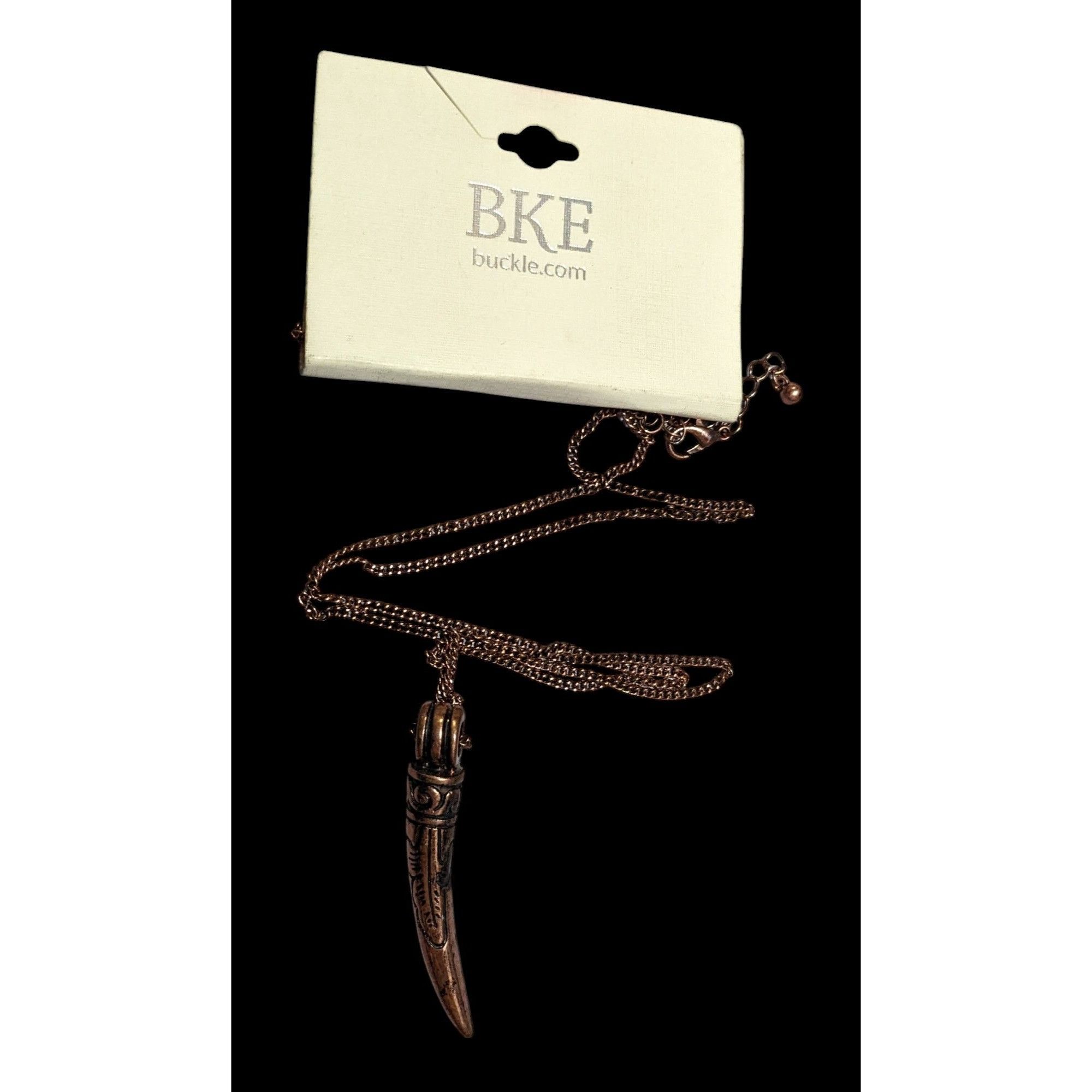 Other Buckle Copper Tone Distressed Engraved Claw Necklace Size ONE SIZE - 1 Thumbnail