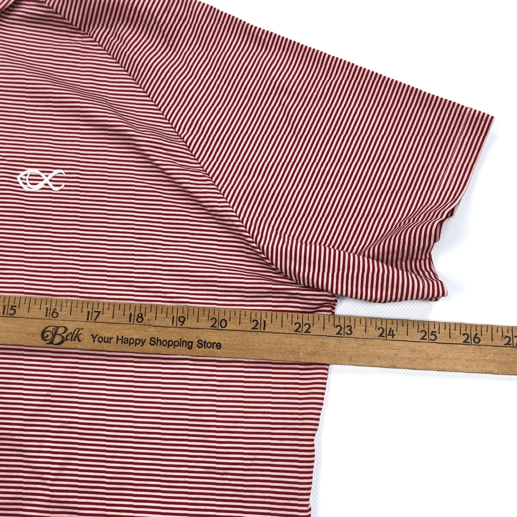 Vintage Southern Athletica Polo Shirt Striped Golf Shirt Men L Red White Performance Polo Shirt Size US L / EU 52-54 / 3 - 7 Thumbnail