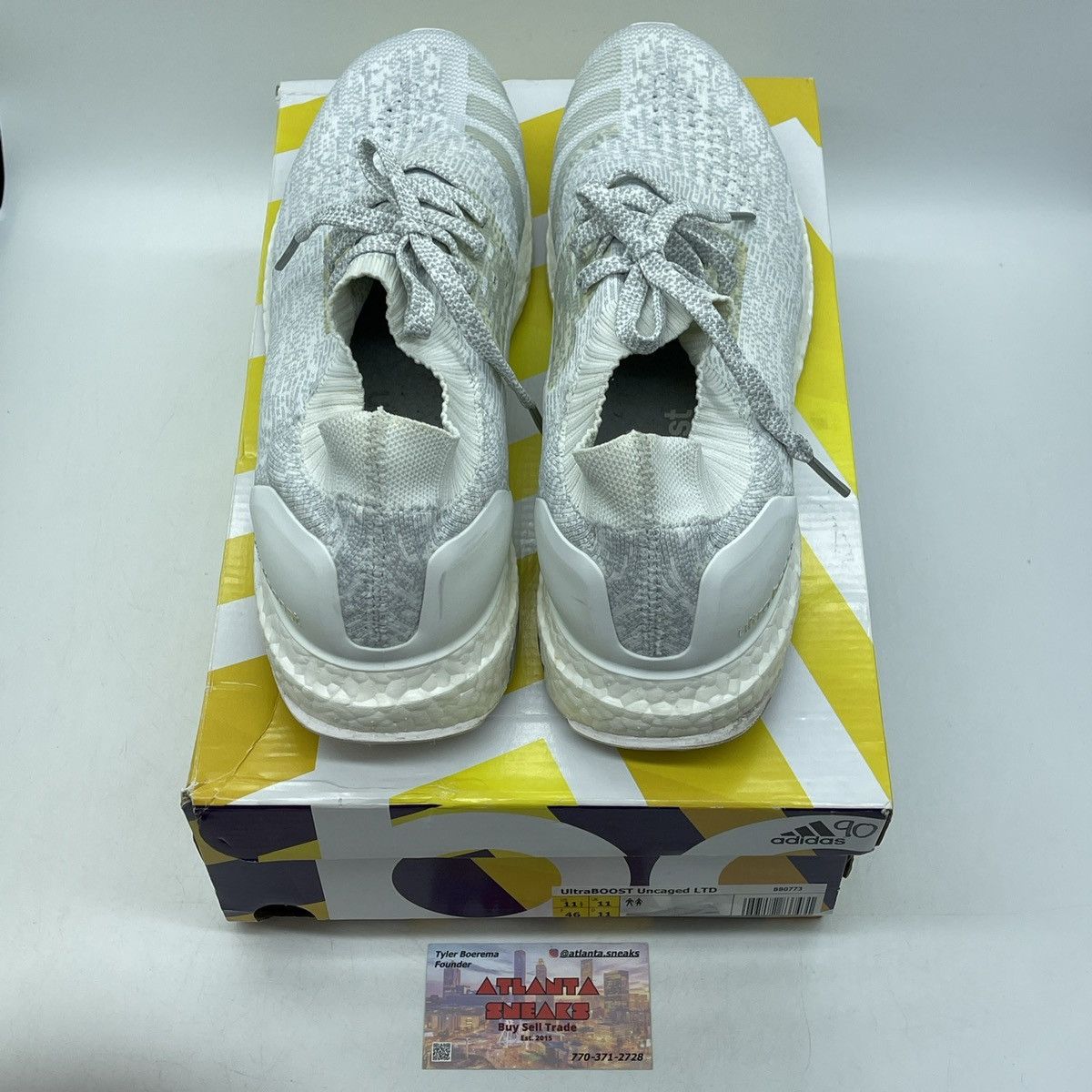 Adidas Ultra uncaged triple white Size US 11.5 / EU 44-45 - 6 Thumbnail