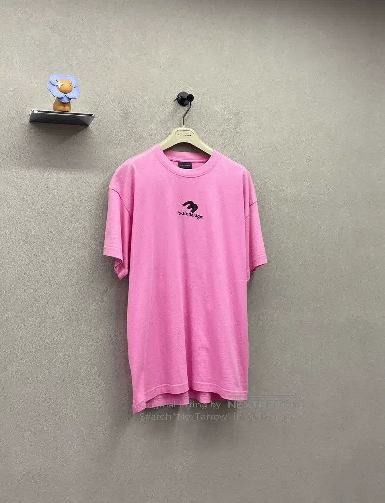 Balenciaga Balenciaga Pink Short Sleeve T-Shirt Size US L / EU 52-54 / 3 - 3 Thumbnail