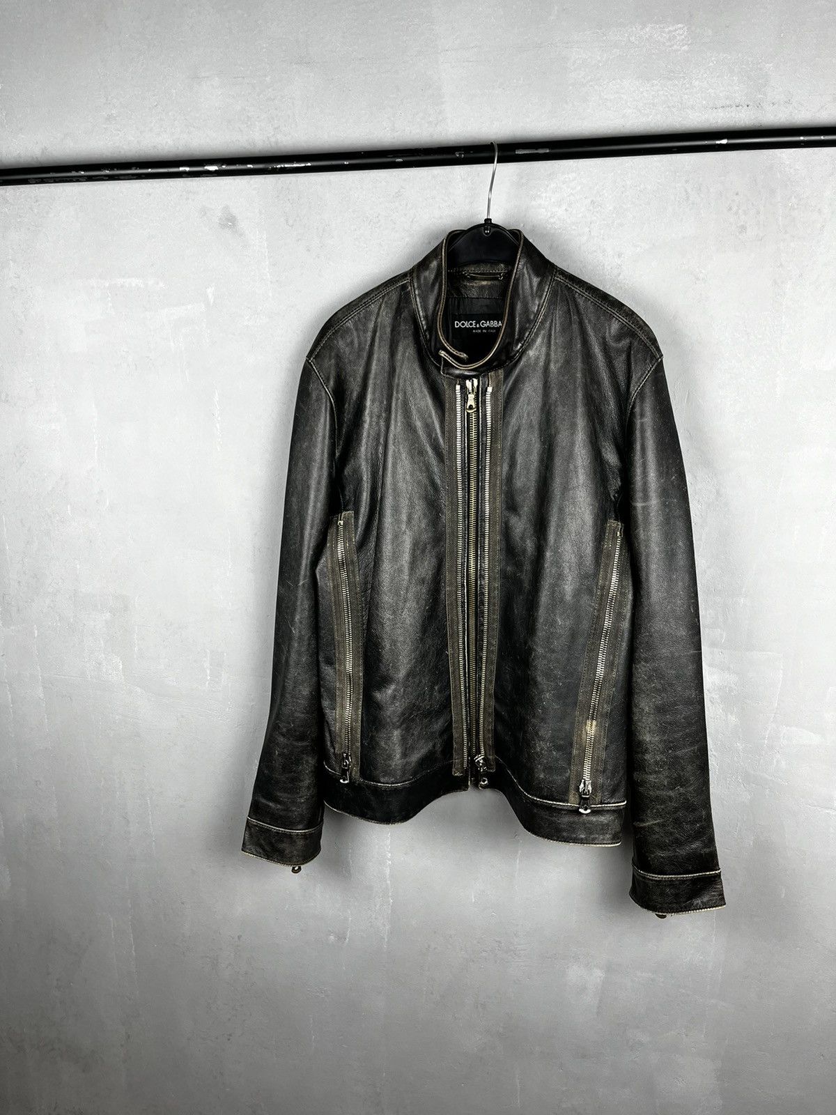 Dolce & Gabbana Dolce Gabbana biker zip leather jacket Size US L / EU 52-54 / 3 - 7 Thumbnail