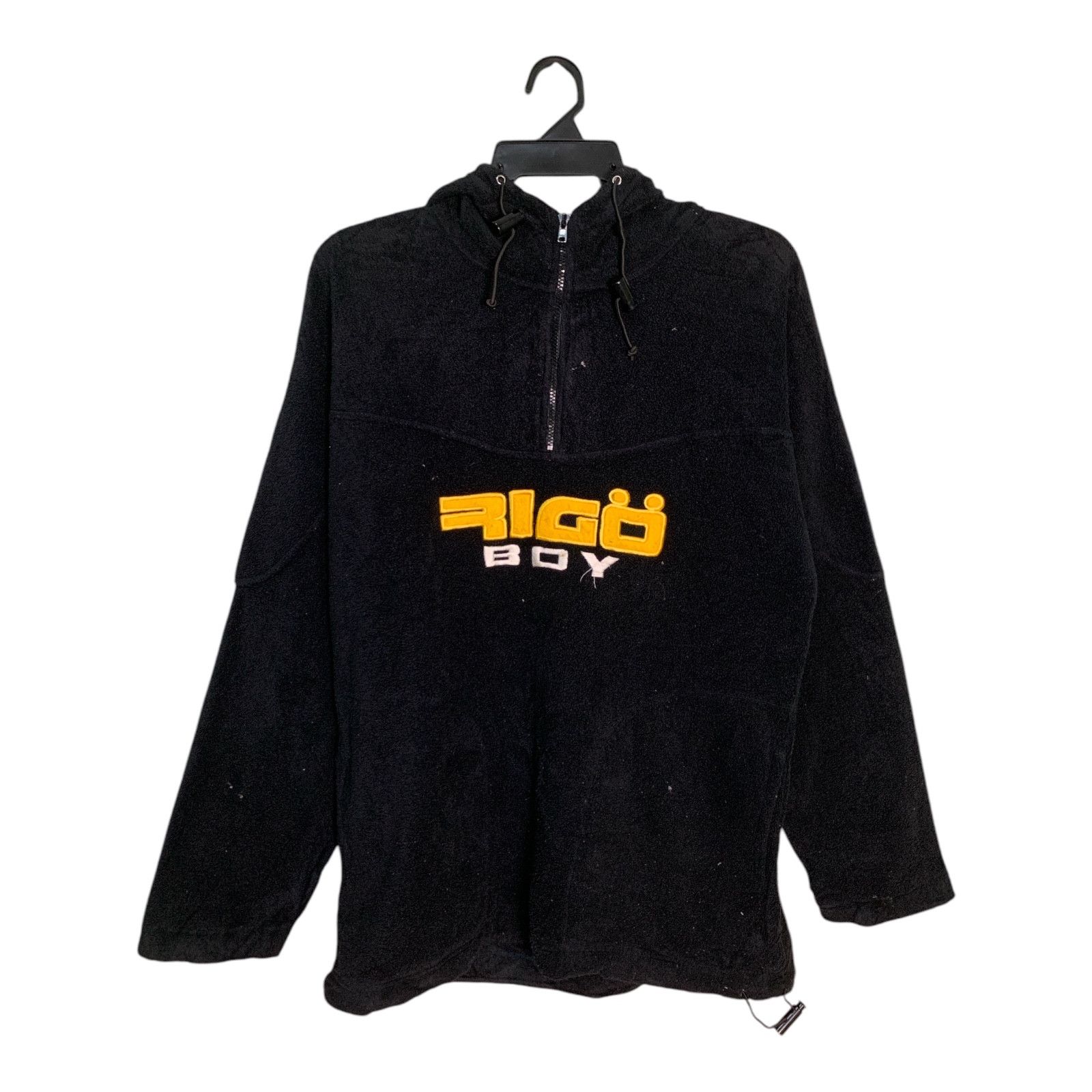 Japanese Brand Rare Design Rigo Boy Half Zipper Hoodie Fleece Jackets Size US M / EU 48-50 / 2 - 2 Thumbnail