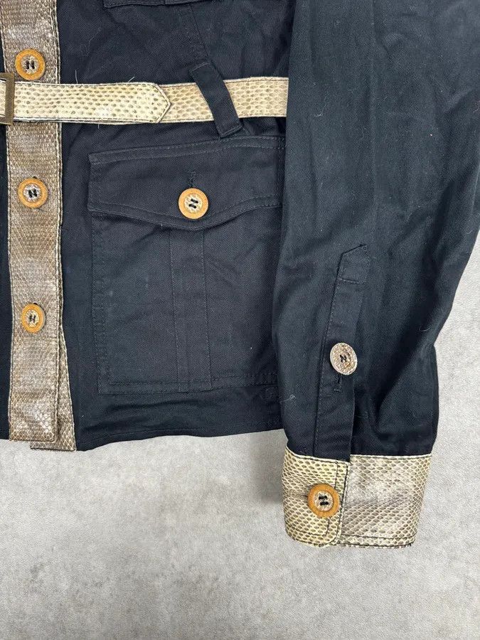 Dolce & Gabbana 2000s Dolce & Gabbana Black Snakeskin Effect Black Jacket Size US M / EU 48-50 / 2 - 8 Thumbnail