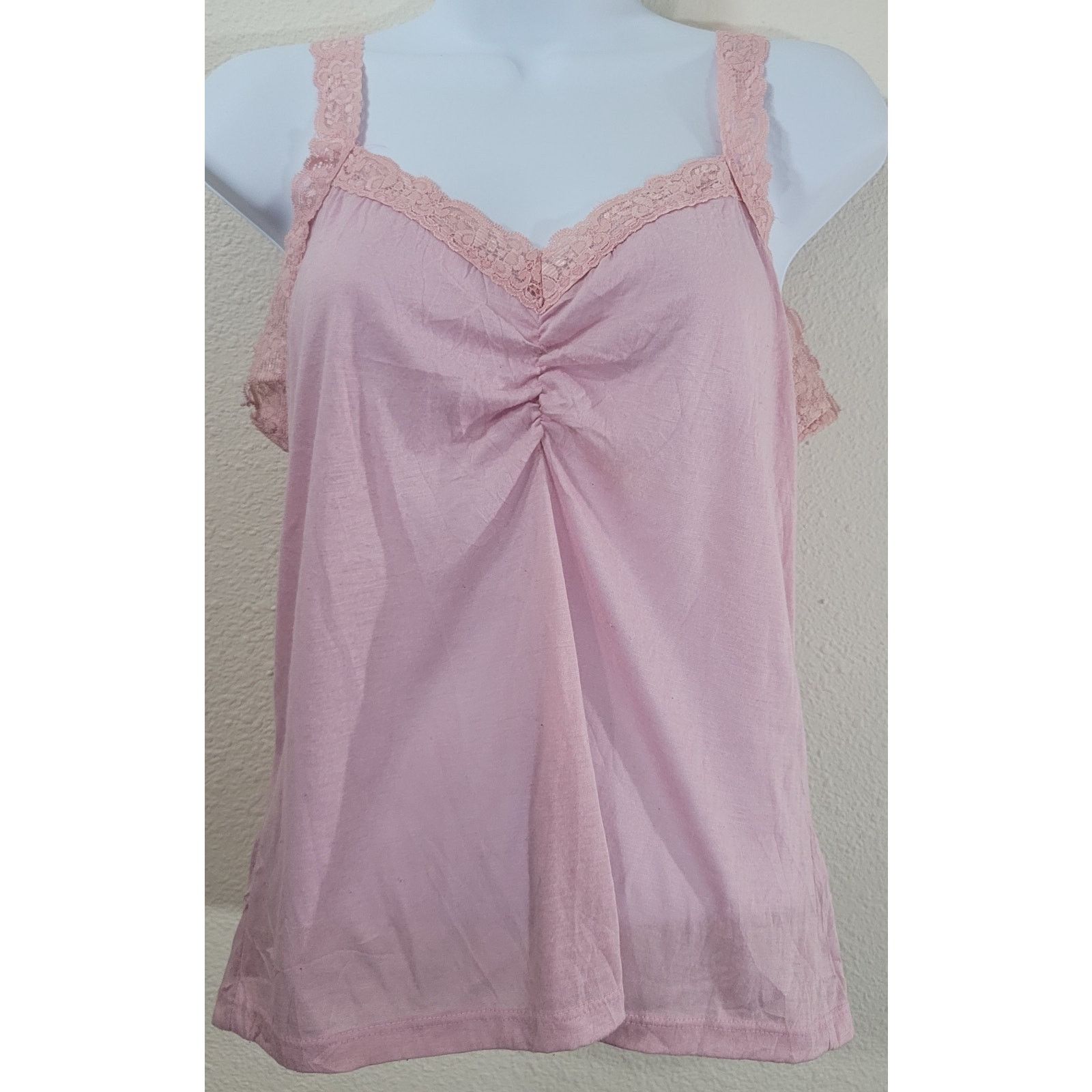 Other JKLA California Pink Mauve Lace Trim Tank Top M Sleeveless Size M / US 6-8 / IT 42-44 - 1 Thumbnail