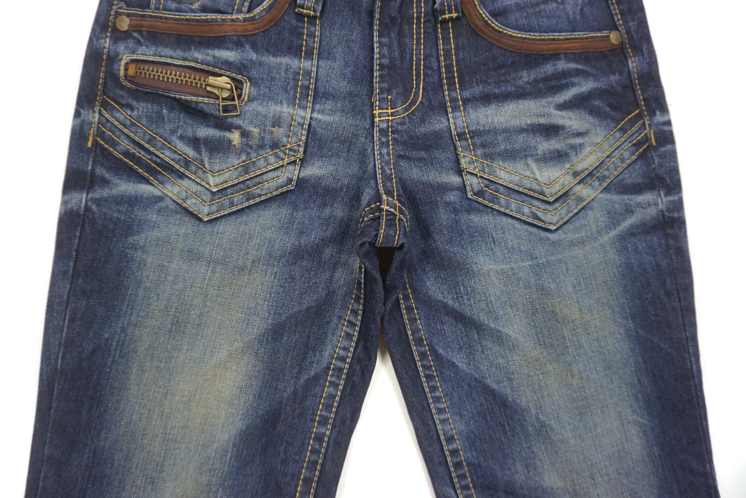 Japanese Brand LOLITA Jeans Size 29 fit W32xL33.5 Multi Zipper Baker Denim Size 29" - 5 Thumbnail